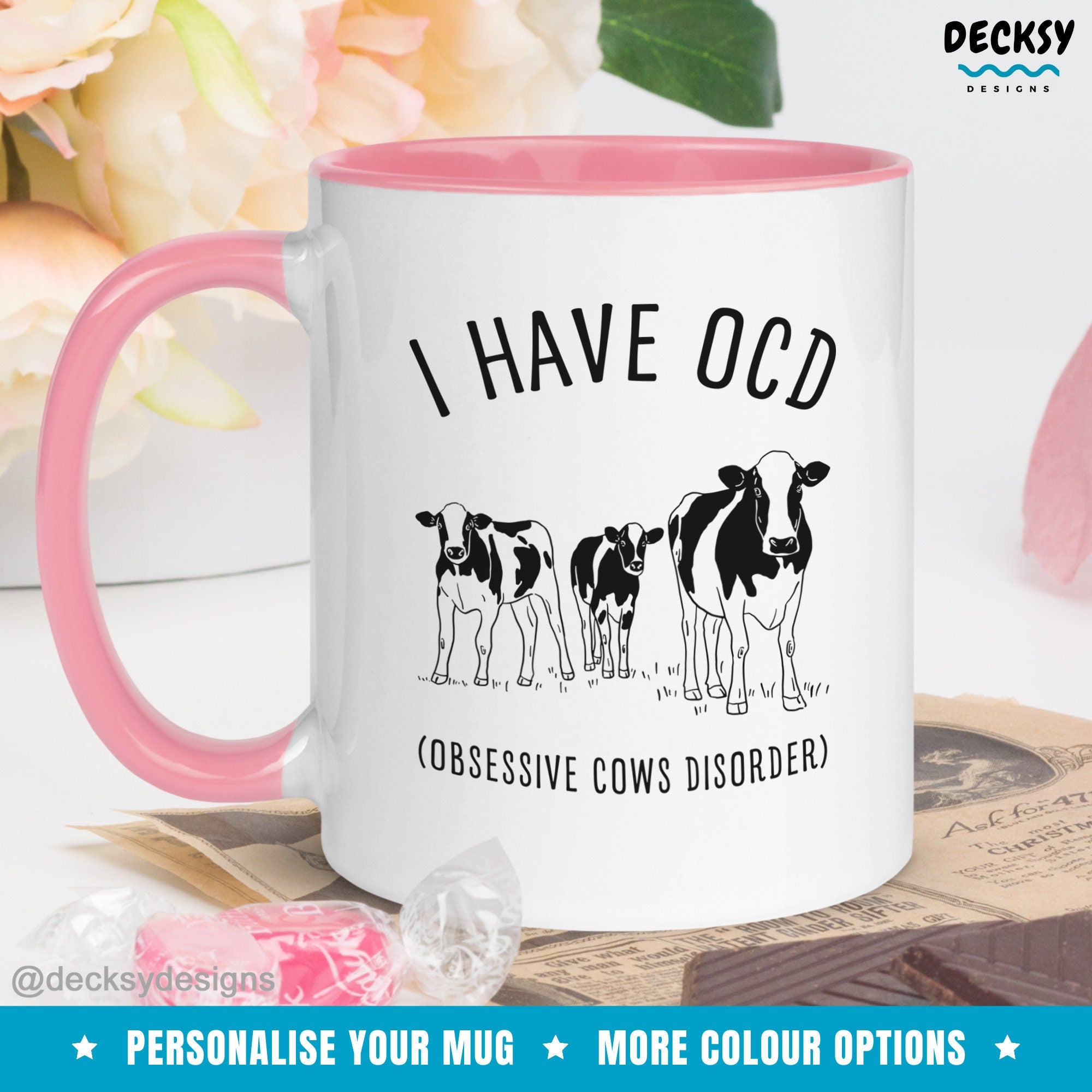 Cow Lover Mug, Custom Farm Animal Gift, Cow Farmer Country Coffee Cup, Gift For Mom, Pet Lover Gift, Gift For Cow Lover, Farmer Girl Gift, Mugs by DecksyDesigns