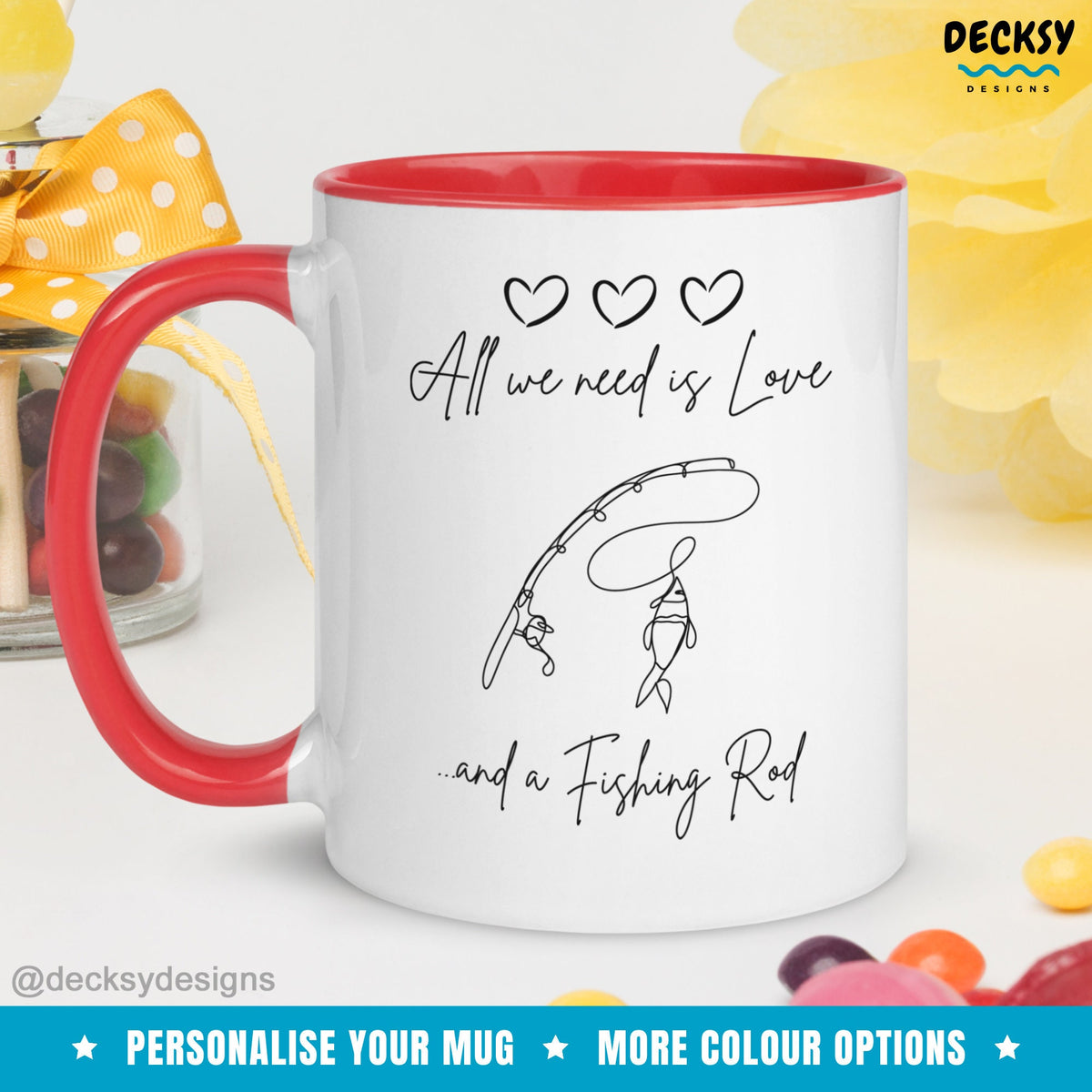 Fishing Lover Gift, Personalised Fisherman Mug, Men Fishing Gift, Retirement Gift For Dad, Gift For Husband From Wife, Dad Fishing Gift Cup Mugs by DecksyDesigns