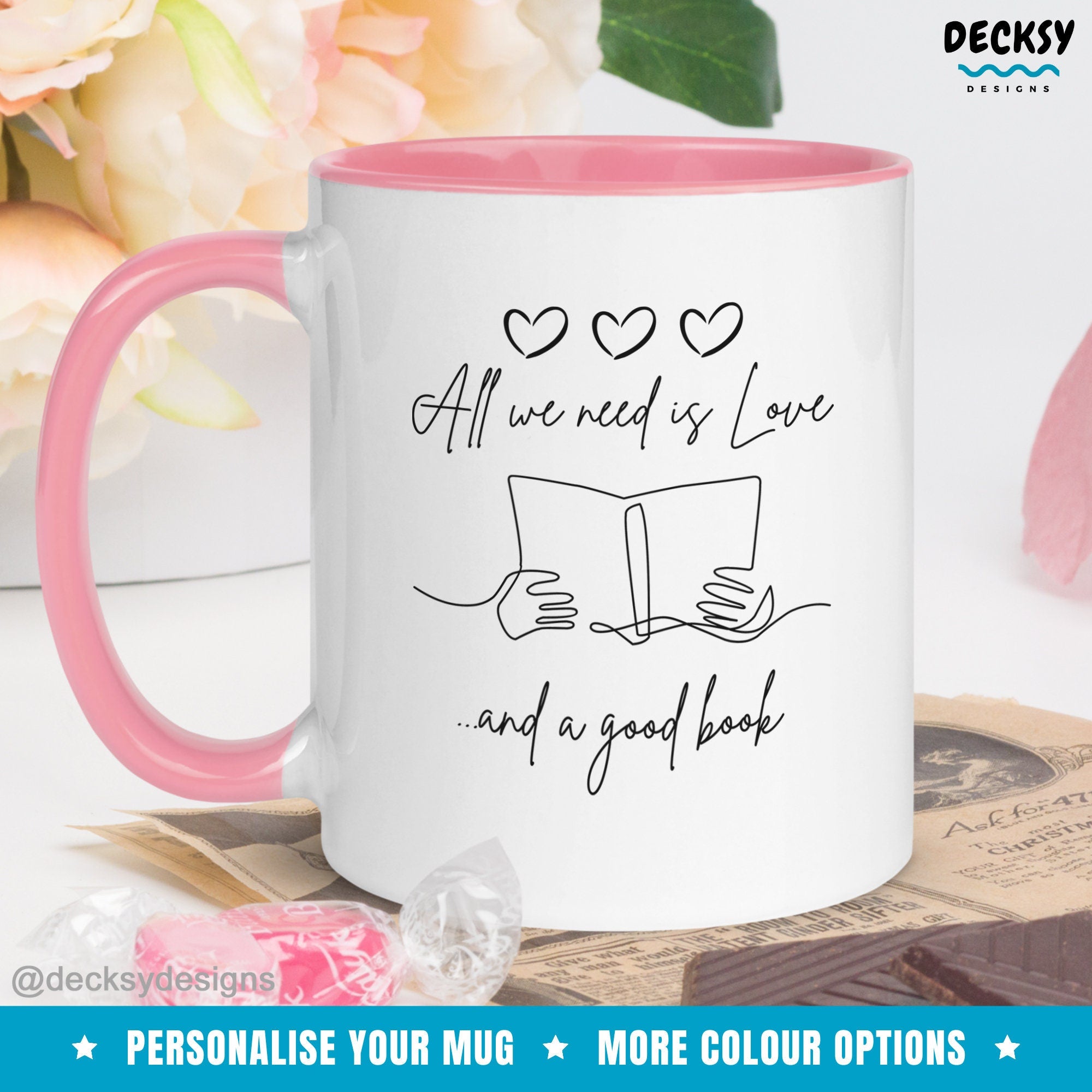 Book Lover Mug, Gift For Reader, Custom Book Cup, Bookworm Girlfriend, Homebody Mug, Reading Club Gift, Book Themed Gift, Librarian Gift Mugs by DecksyDesigns