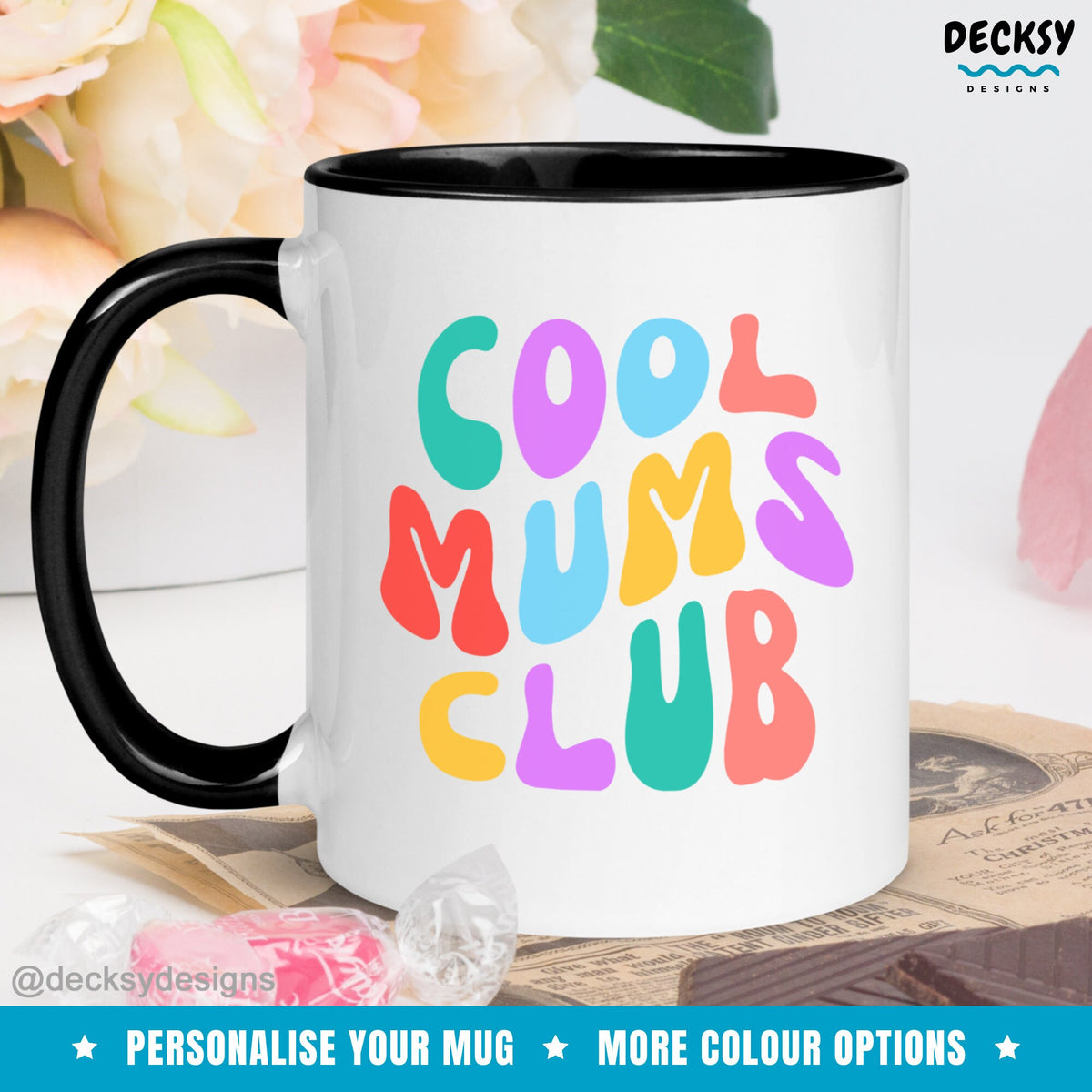 Cute Mom Mug, Cool Mums Club Mama Birthday Gift, Mothers Day Mug, Baby Shower Gift For Best Friend, Mummy To Be Gift For Wife, Step Mom Cup Mugs by DecksyDesigns