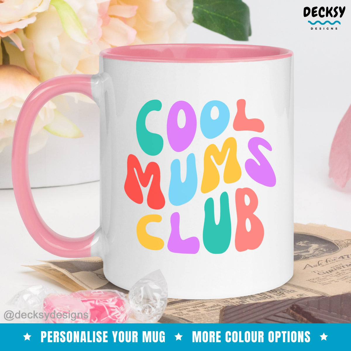 Cute Mom Mug, Cool Mums Club Mama Birthday Gift, Mothers Day Mug, Baby Shower Gift For Best Friend, Mummy To Be Gift For Wife, Step Mom Cup Mugs by DecksyDesigns