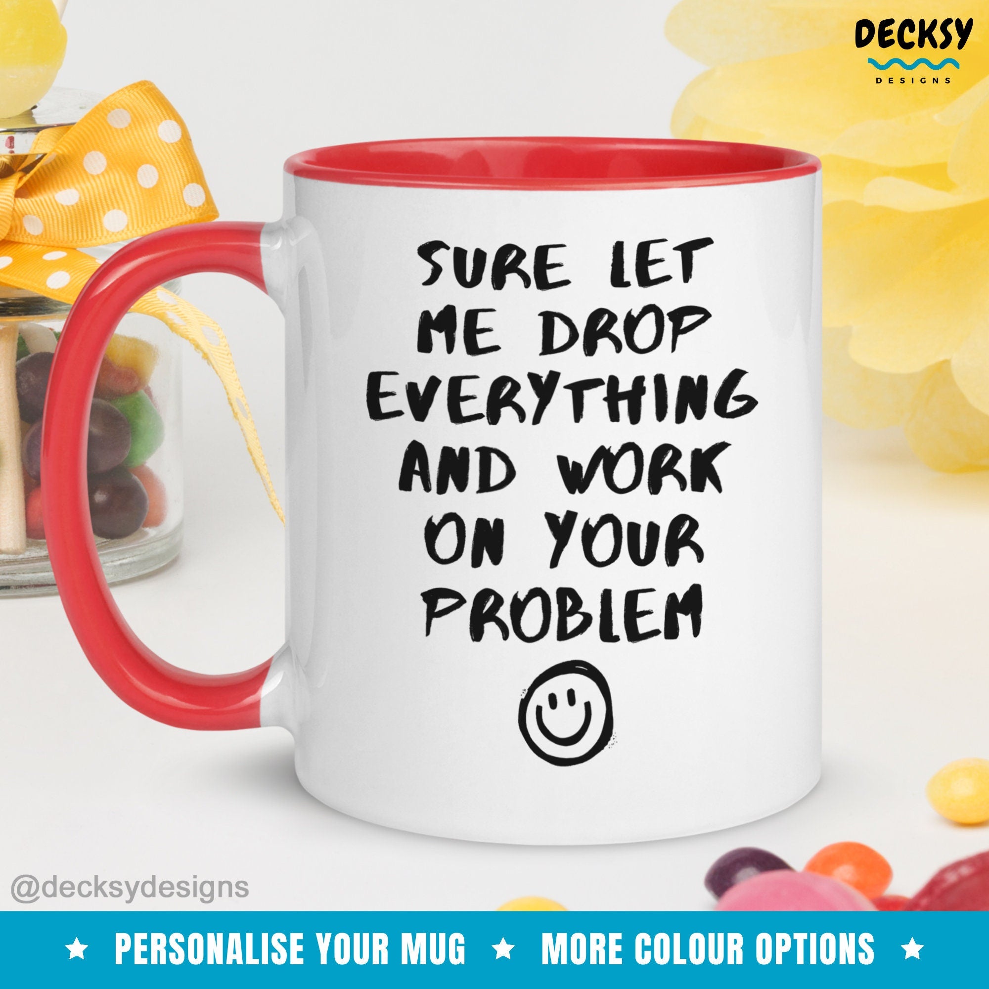 Tech Support Gift, Custom Coffee Mug, Sarcastic Office Humour Mug, IT Helpdesk Professional Mug Support Engineer Personalised Coworker Gift Mugs by DecksyDesigns