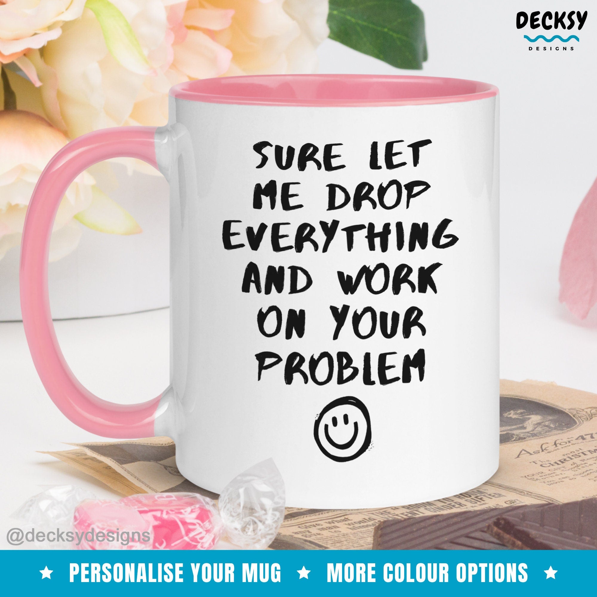 Tech Support Gift, Custom Coffee Mug, Sarcastic Office Humour Mug, IT Helpdesk Professional Mug Support Engineer Personalised Coworker Gift Mugs by DecksyDesigns