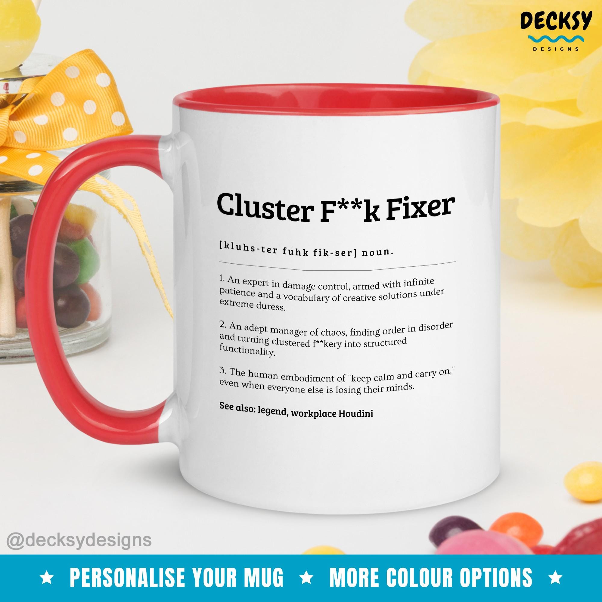 Funny Coworker Gift, Inappropriate Mug, Personalised Gift For Boss, HR Manager Mug, Custom Office Admin Mug Mugs by DecksyDesigns