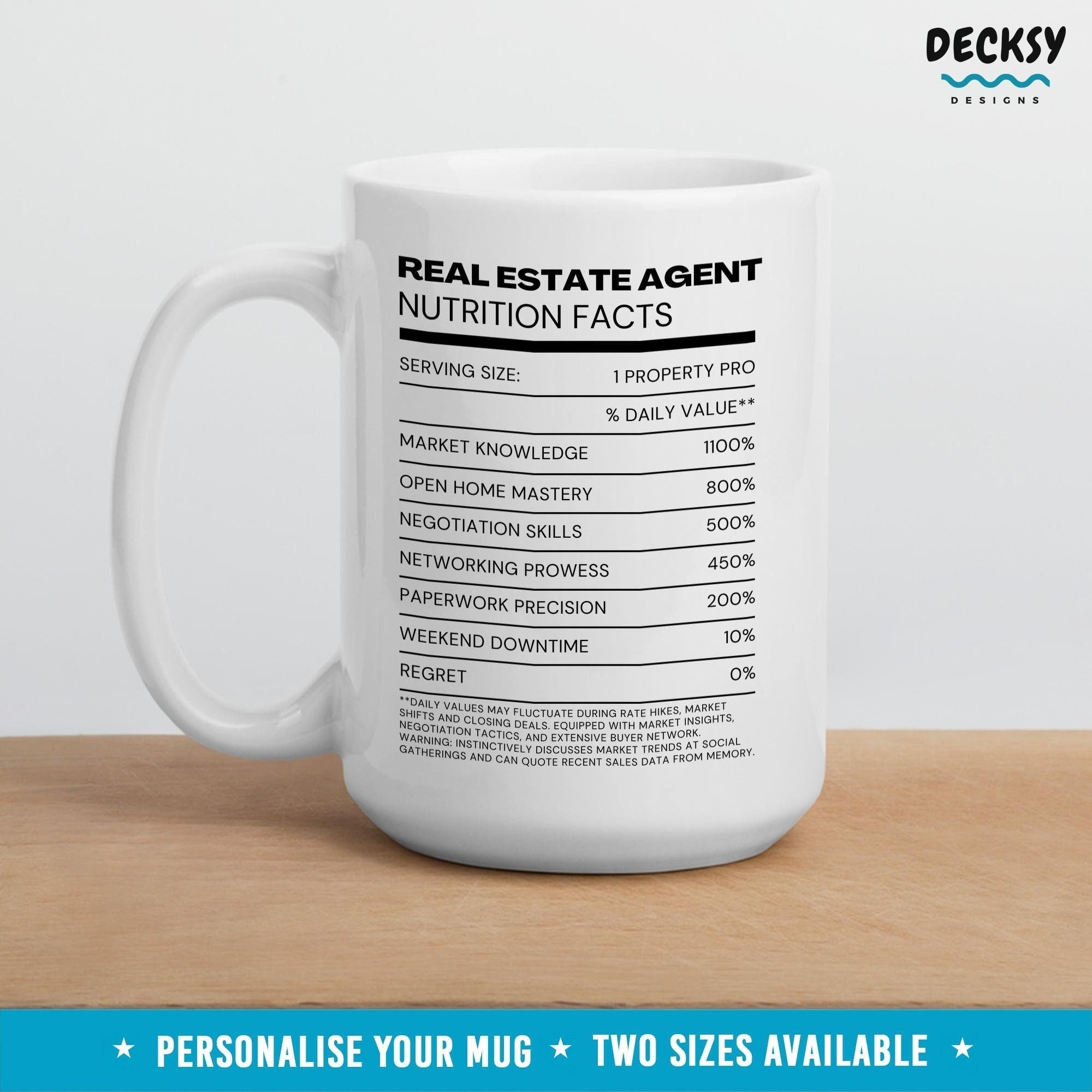 Real Estate Agent Gift Mug, Custom Realtor Appreciation Gifts, Funny Property Agent Thank You Mug, Sellers Agent Mug, Personalised Gift Mugs by DecksyDesigns