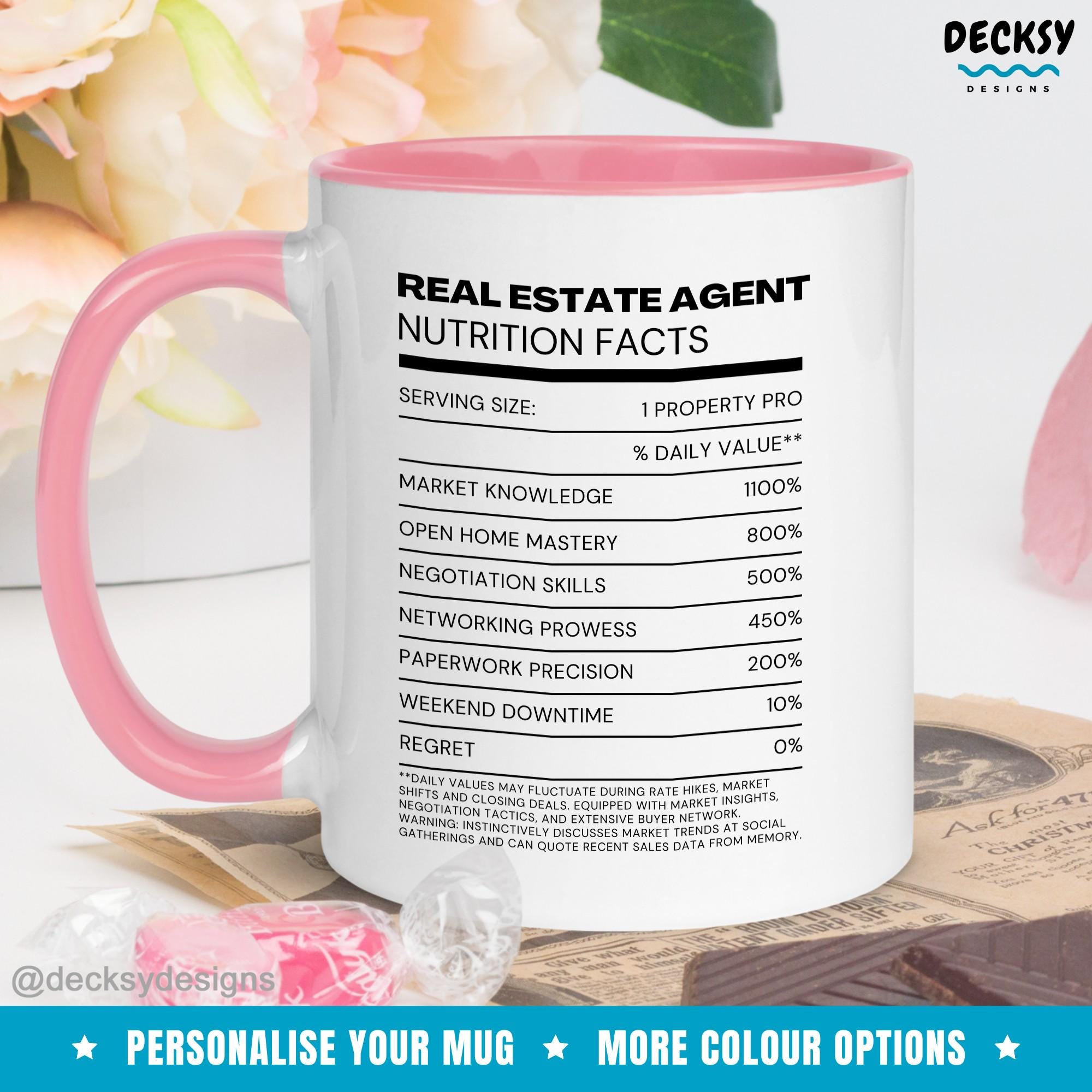 Real Estate Agent Gift Mug, Custom Realtor Appreciation Gifts, Funny Property Agent Thank You Mug, Sellers Agent Mug, Personalised Gift Mugs by DecksyDesigns