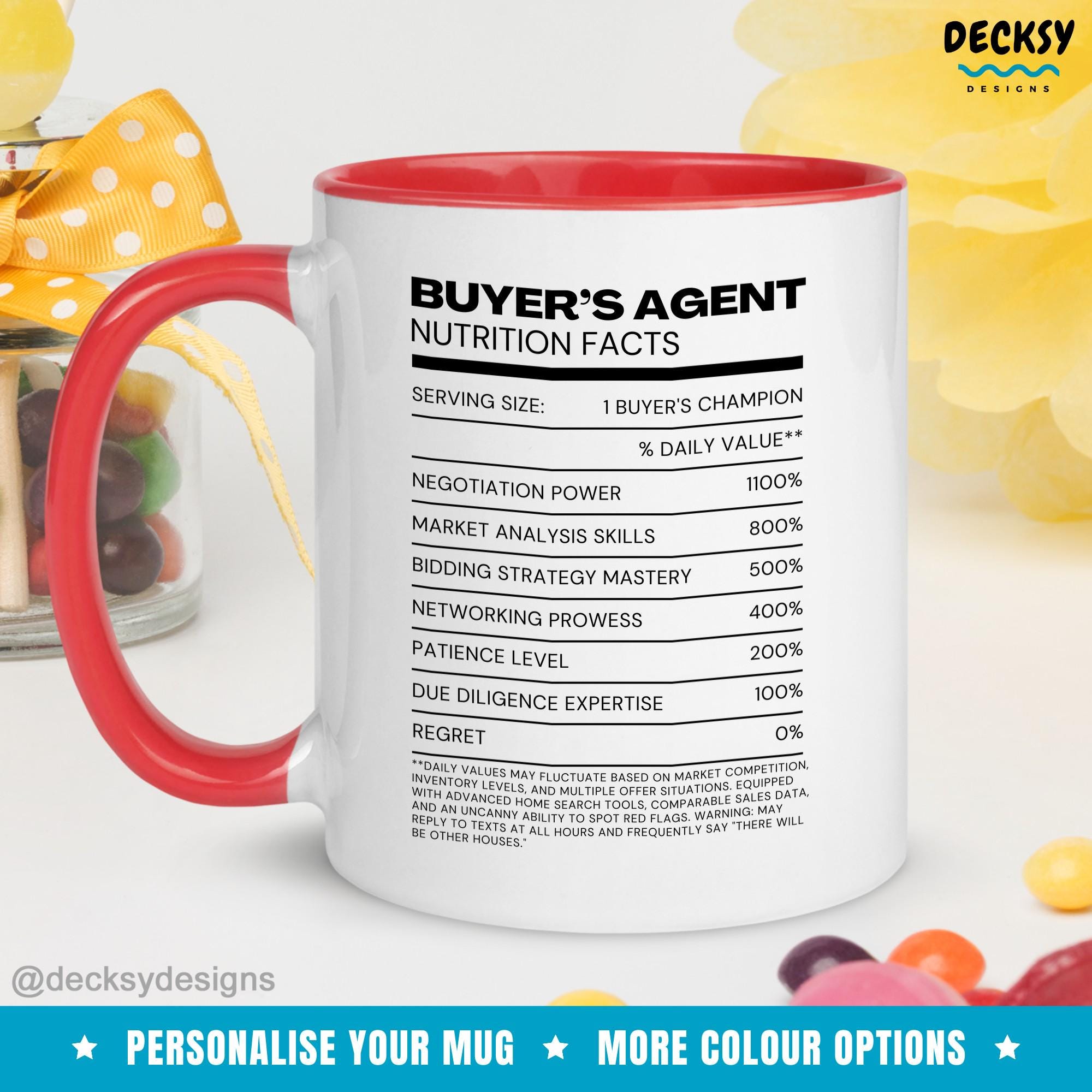 Buyers Agent Gift, Realtor Gift Cup, Custom Realtor Gifts, Real Estate Gift Mug, Purchasing Agent Buyers Agent, Funny Property Agent Mug Mugs by DecksyDesigns