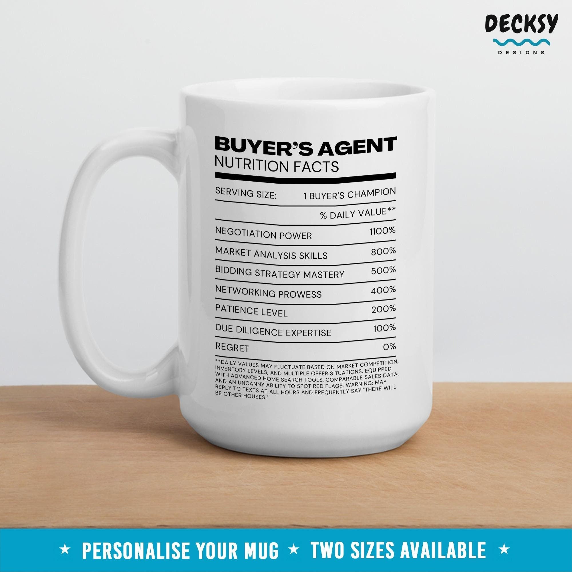 Buyers Agent Gift, Realtor Gift Cup, Custom Realtor Gifts, Real Estate Gift Mug, Purchasing Agent Buyers Agent, Funny Property Agent Mug Mugs by DecksyDesigns