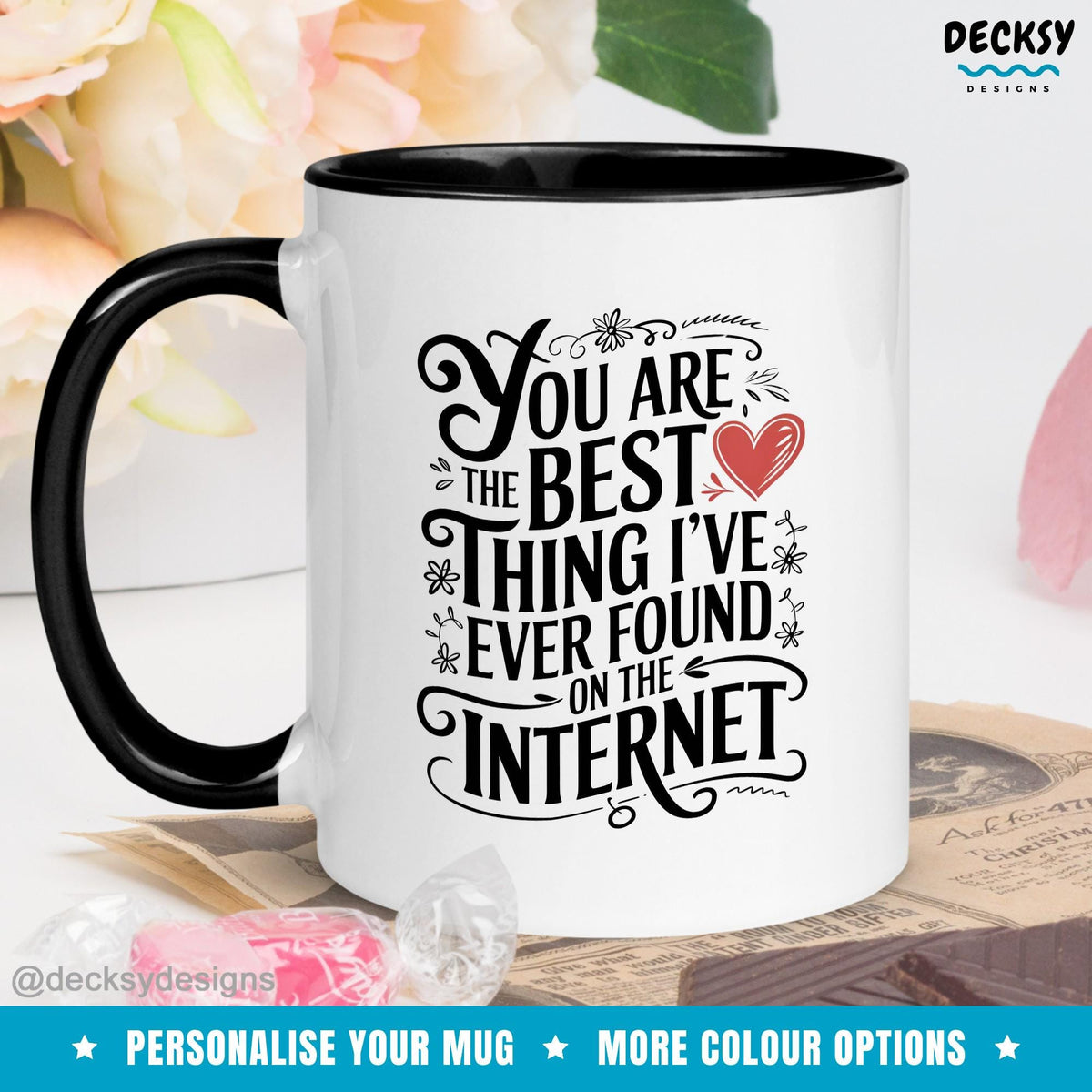 Funny Romantic Gifts, Personalized Mug, Valentines Gifts For Her and Him, Cute Anniversary Couple, Wife, Boyfriend, Girlfriend, Husband Gift Mugs by DecksyDesigns