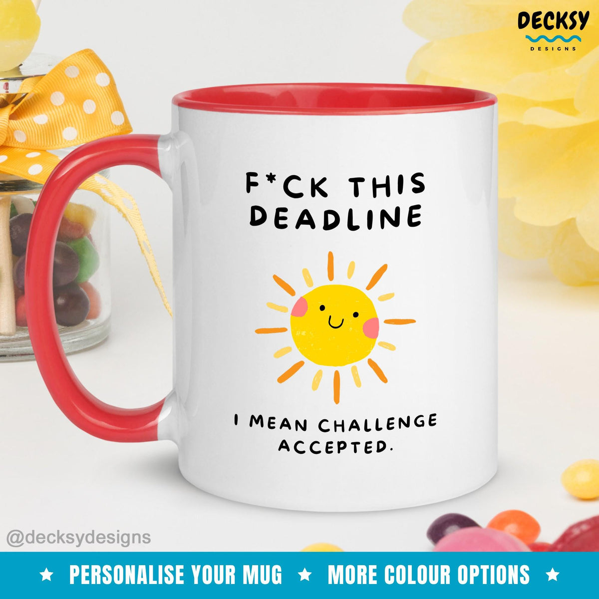 Custom Coworker Gift, Work Bestie Mug Gift, Sarcastic Boss Mug, Personalized Project Manager Mug, Inappropriate Work Gift, Deadline Guru Mug Mugs by DecksyDesigns
