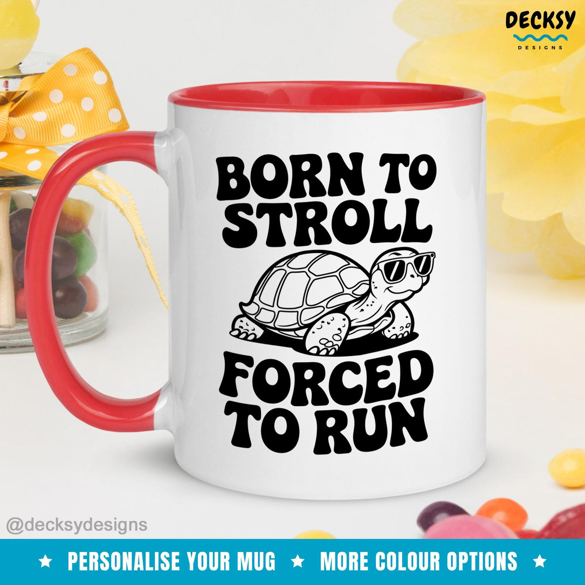 Turtle Coffee Mug: Personalized Tortoise Lover Gift Mugs by DecksyDesigns