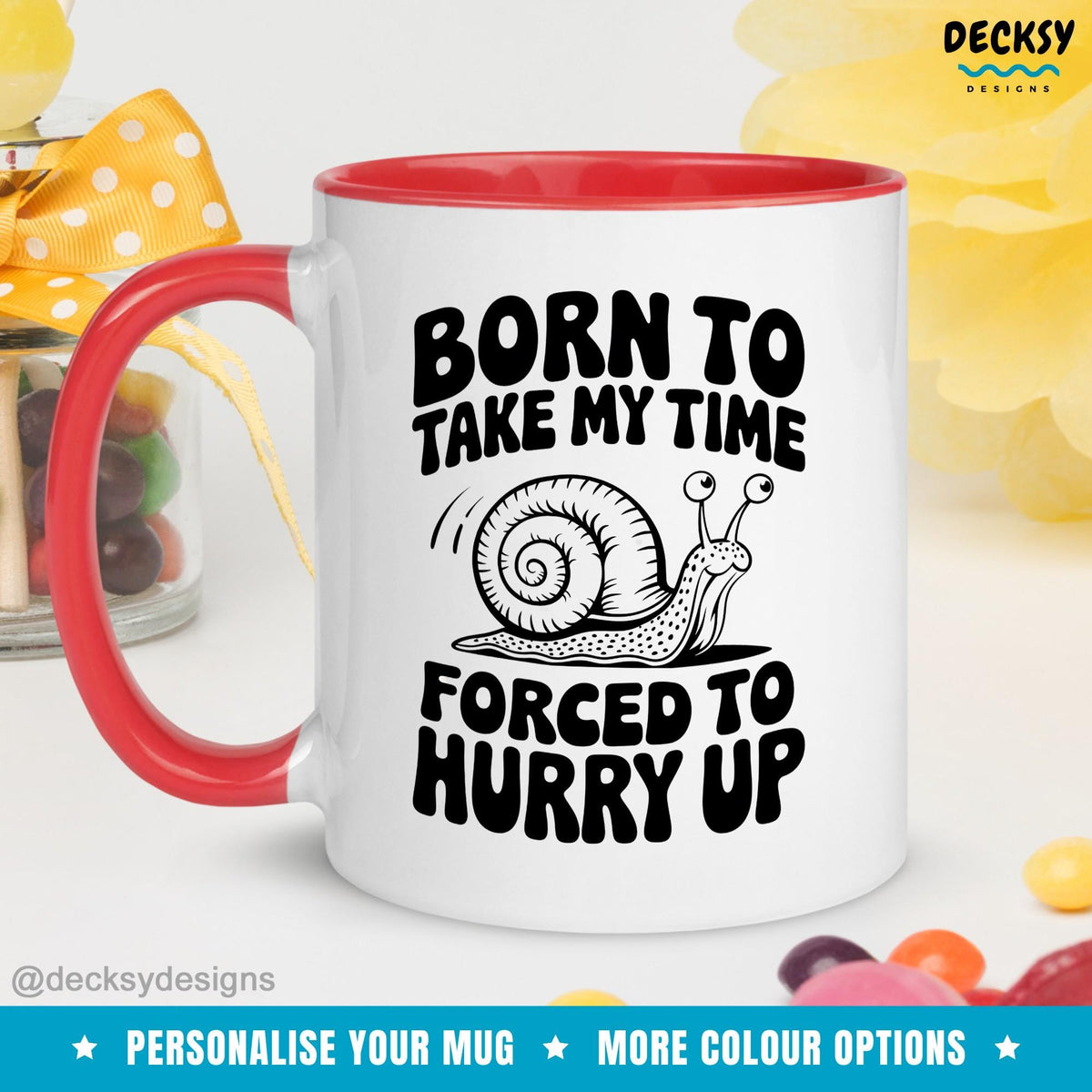 Procrastinator Snail Coffee Mug: Funny Coworker Gift, Sarcastic Office Decor Mugs by DecksyDesigns