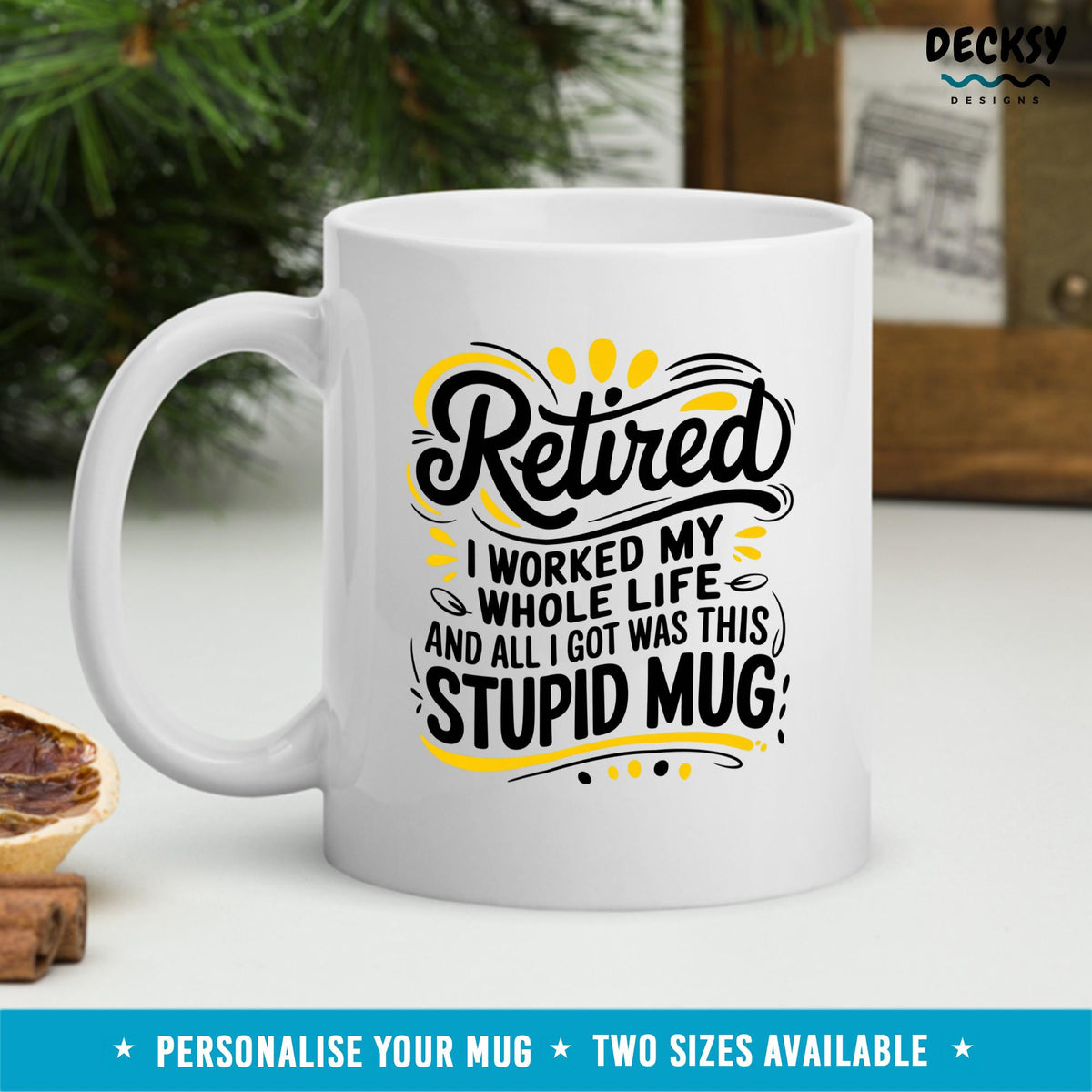 Funny Retirement Coffee Mug: Retiring Coworker Gift Mugs by DecksyDesigns
