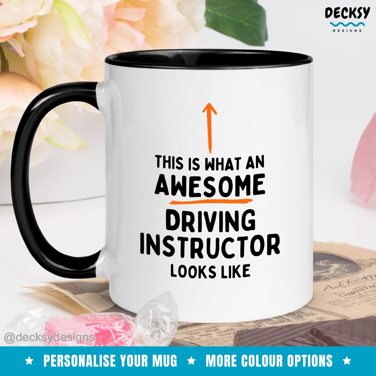 Driving Instructor Gift, Custom Coffee Mug, Gift From New Driver, Driving School Gift, Appreciation Gifts, New Learner Gift, Mugs For Men Mugs by DecksyDesigns