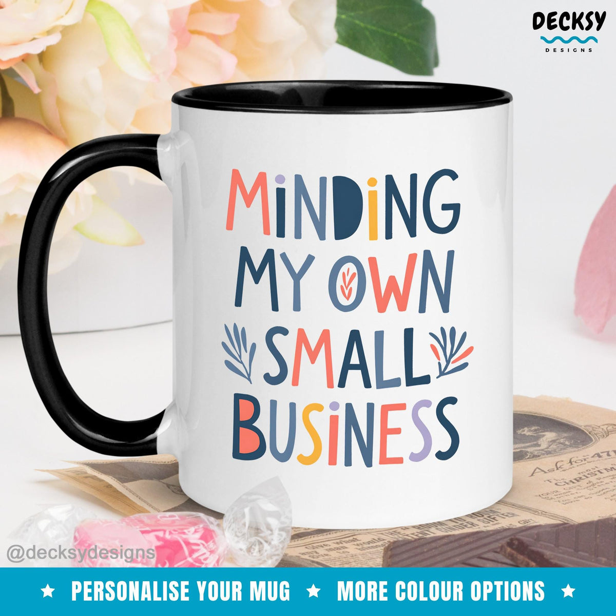Small Business Owner Mug, Entrepreneur Mug, Custom Boss Lady Mug, Personalized Gift, Funny Side Hustle Mug, New Business Grand Opening Gift Mugs by DecksyDesigns