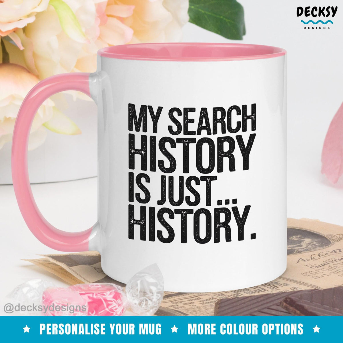 History Lover Mug, History Buff Gifts, Custom Historian Mug, History Teacher, History Nerd Cup, History Major Gift, History Enthusiast Mug Mugs by DecksyDesigns
