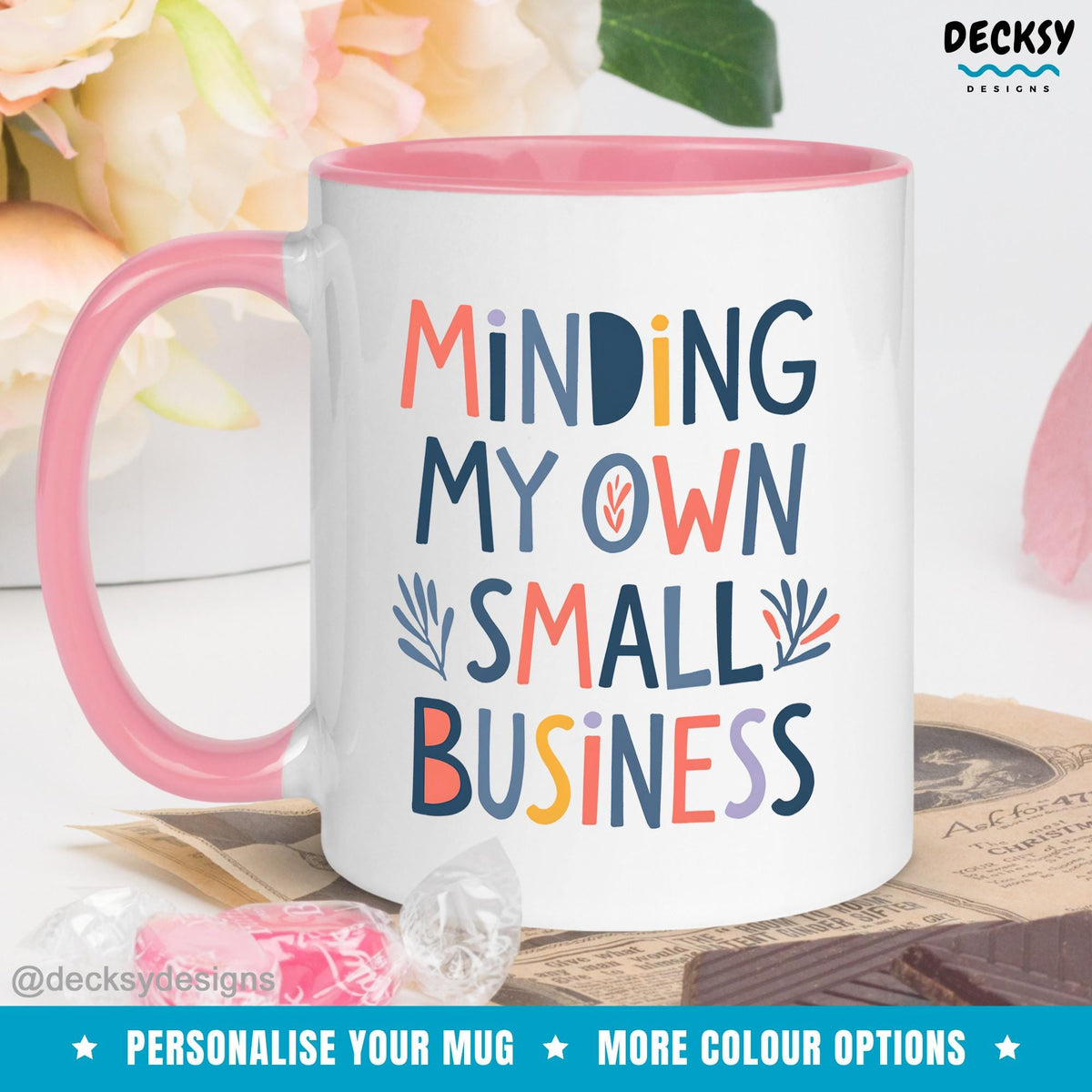Small Business Owner Mug, Entrepreneur Mug, Custom Boss Lady Mug, Personalized Gift, Funny Side Hustle Mug, New Business Grand Opening Gift Mugs by DecksyDesigns