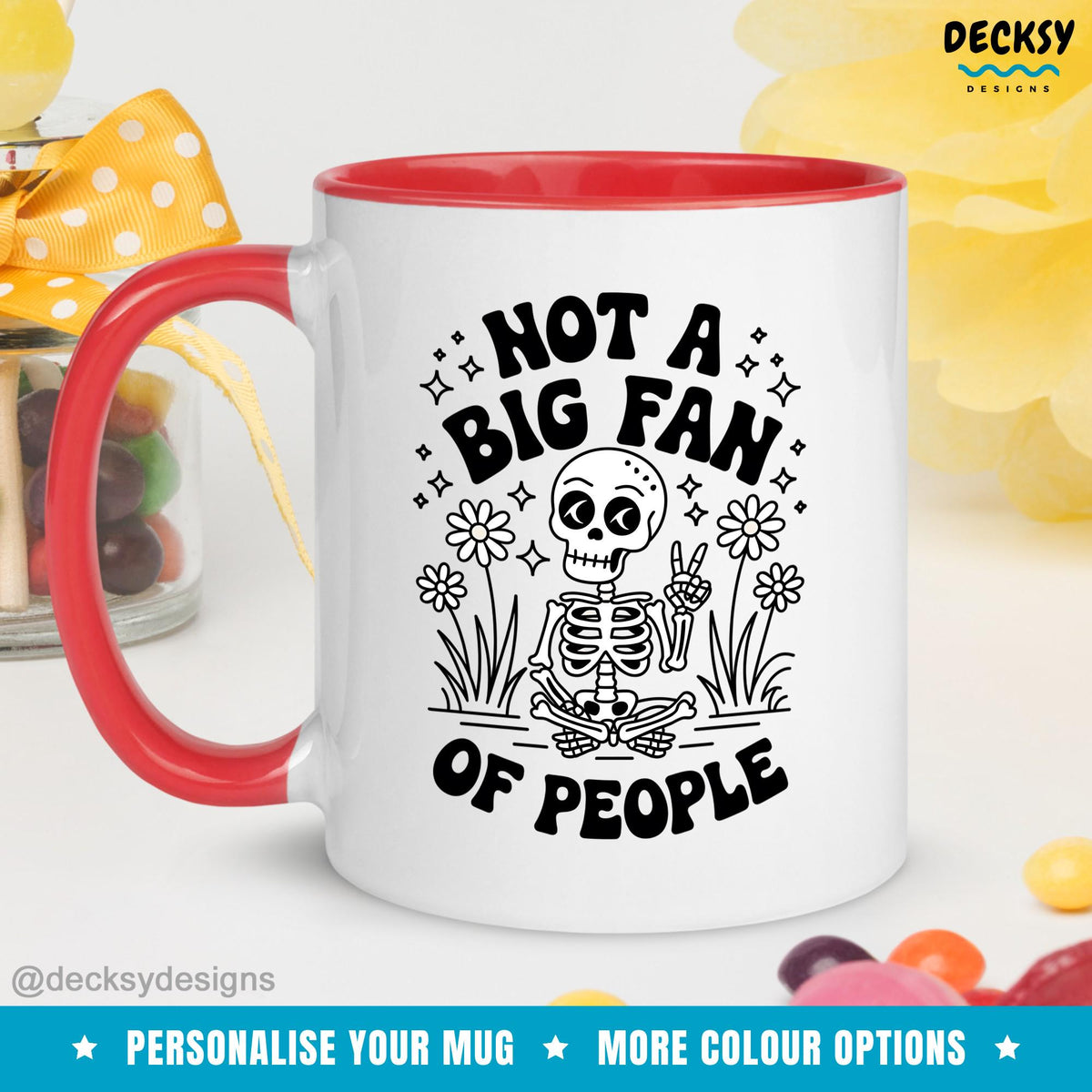 Introvert Mug, Funny Custom Office Employee Gift, Introverted Partner, Antisocial Mug, Coworker Birthday, Halloween Gift For Work Friend Mugs by DecksyDesigns
