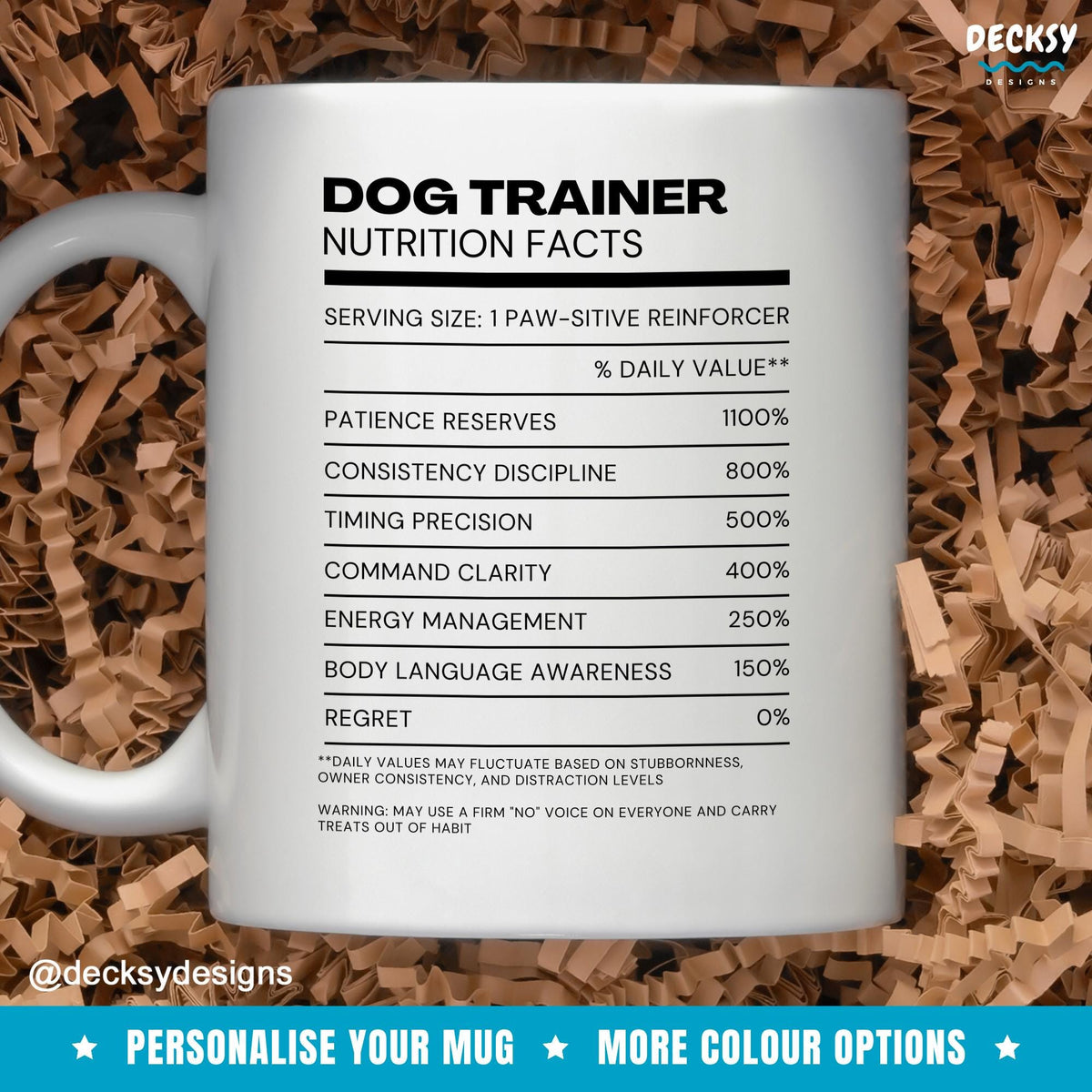 Dog Trainer Gift Mug, Custom Dog Sitter Gift For Christmas Mugs by DecksyDesigns