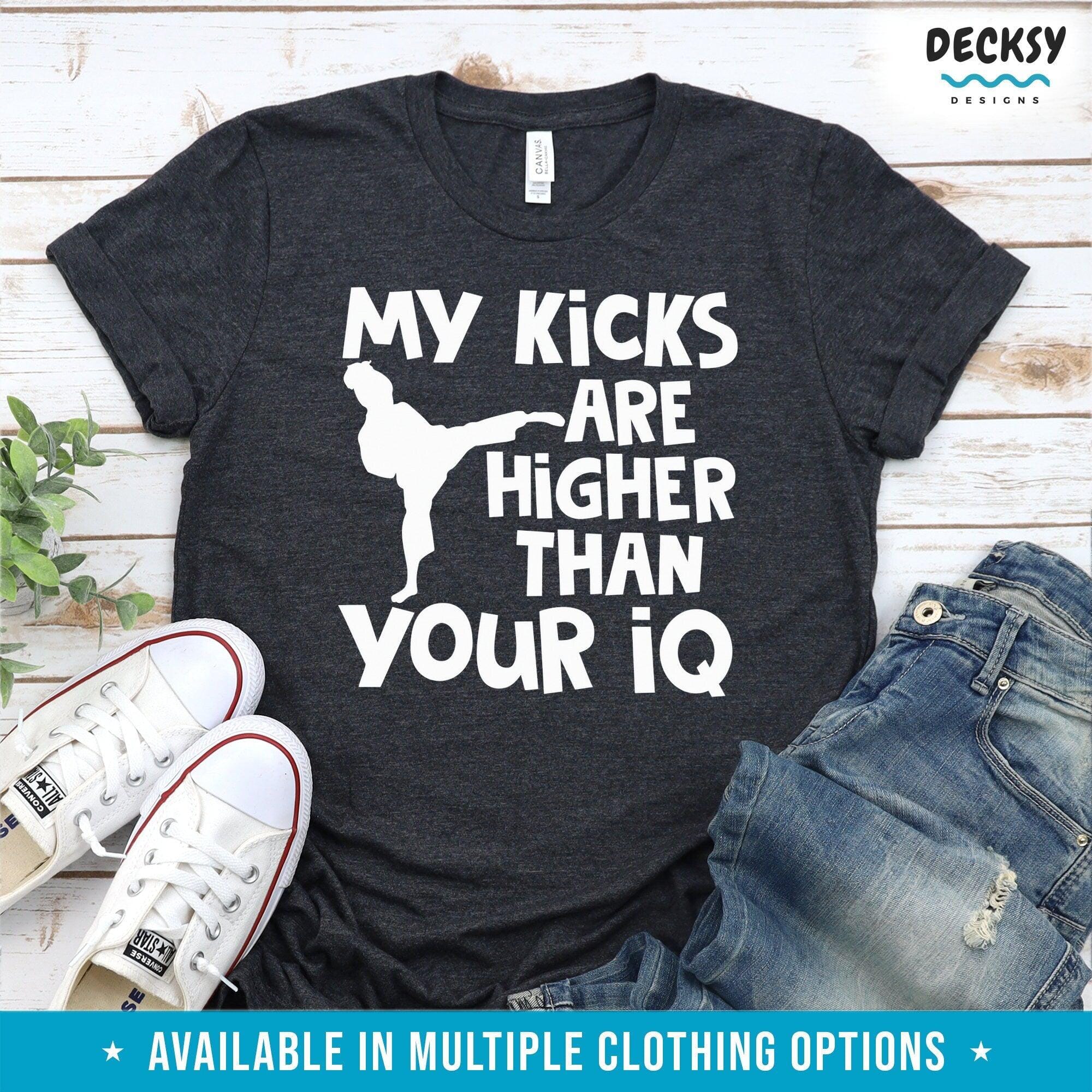 Kickboxing Shirt, Funny Workout Gift-Clothing:Gender-Neutral Adult Clothing:Tops & Tees:T-shirts:Graphic Tees-DecksyDesigns