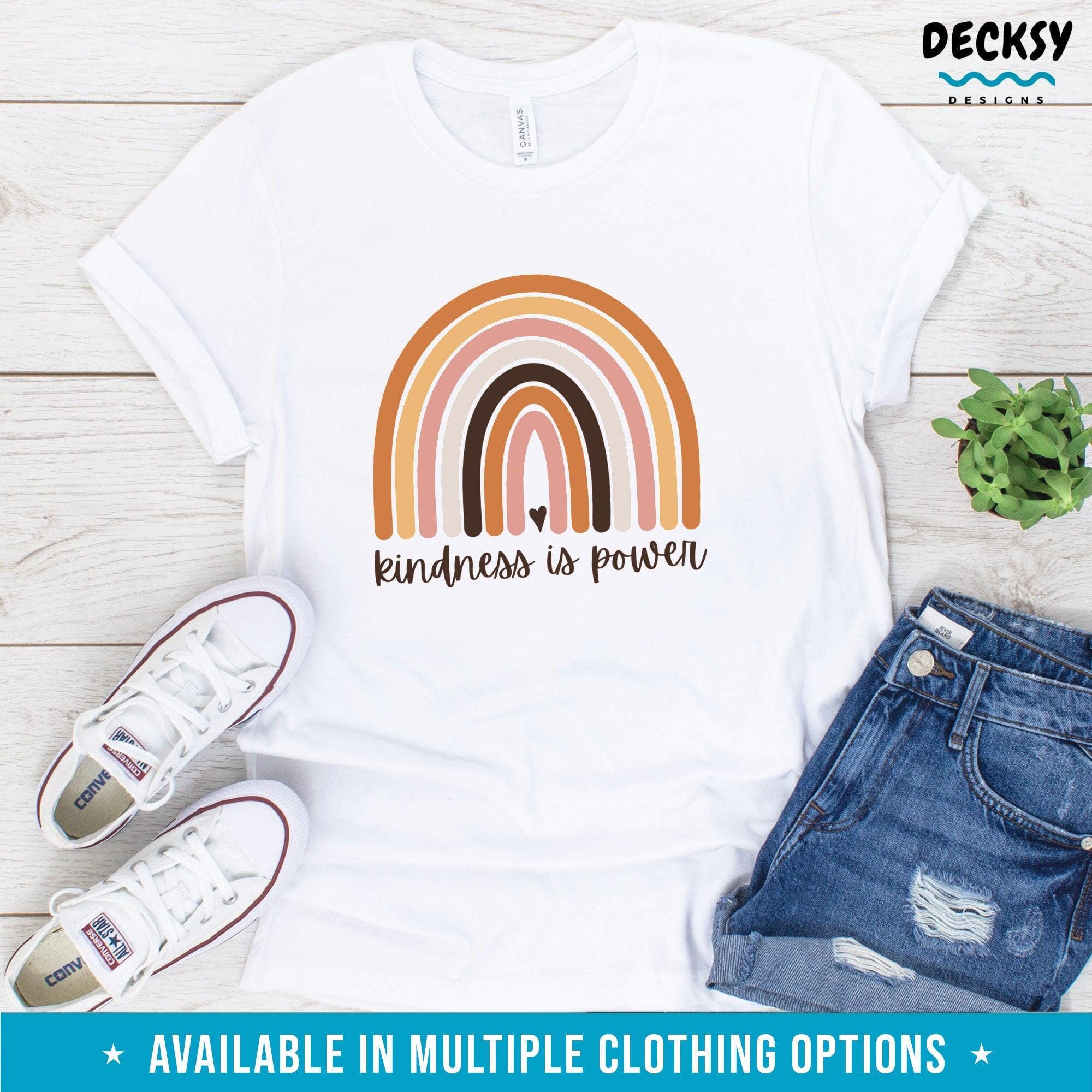 Kindness Shirt, Cute Rainbow Gift-Clothing:Gender-Neutral Adult Clothing:Tops & Tees:T-shirts:Graphic Tees-DecksyDesigns