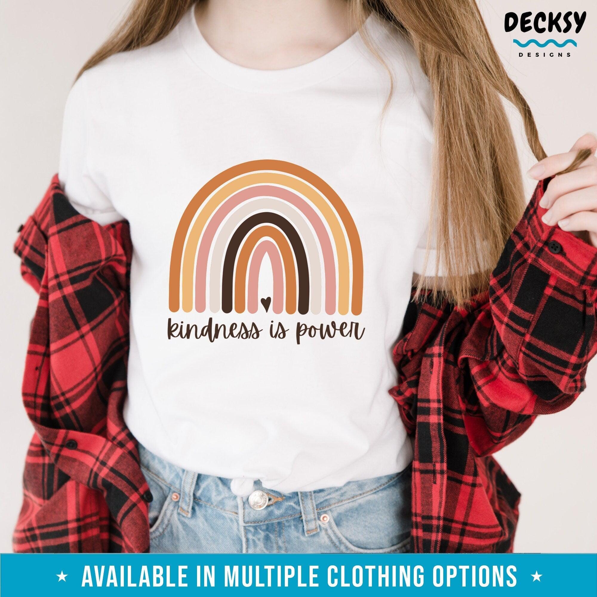 Kindness Shirt, Cute Rainbow Gift-Clothing:Gender-Neutral Adult Clothing:Tops & Tees:T-shirts:Graphic Tees-DecksyDesigns