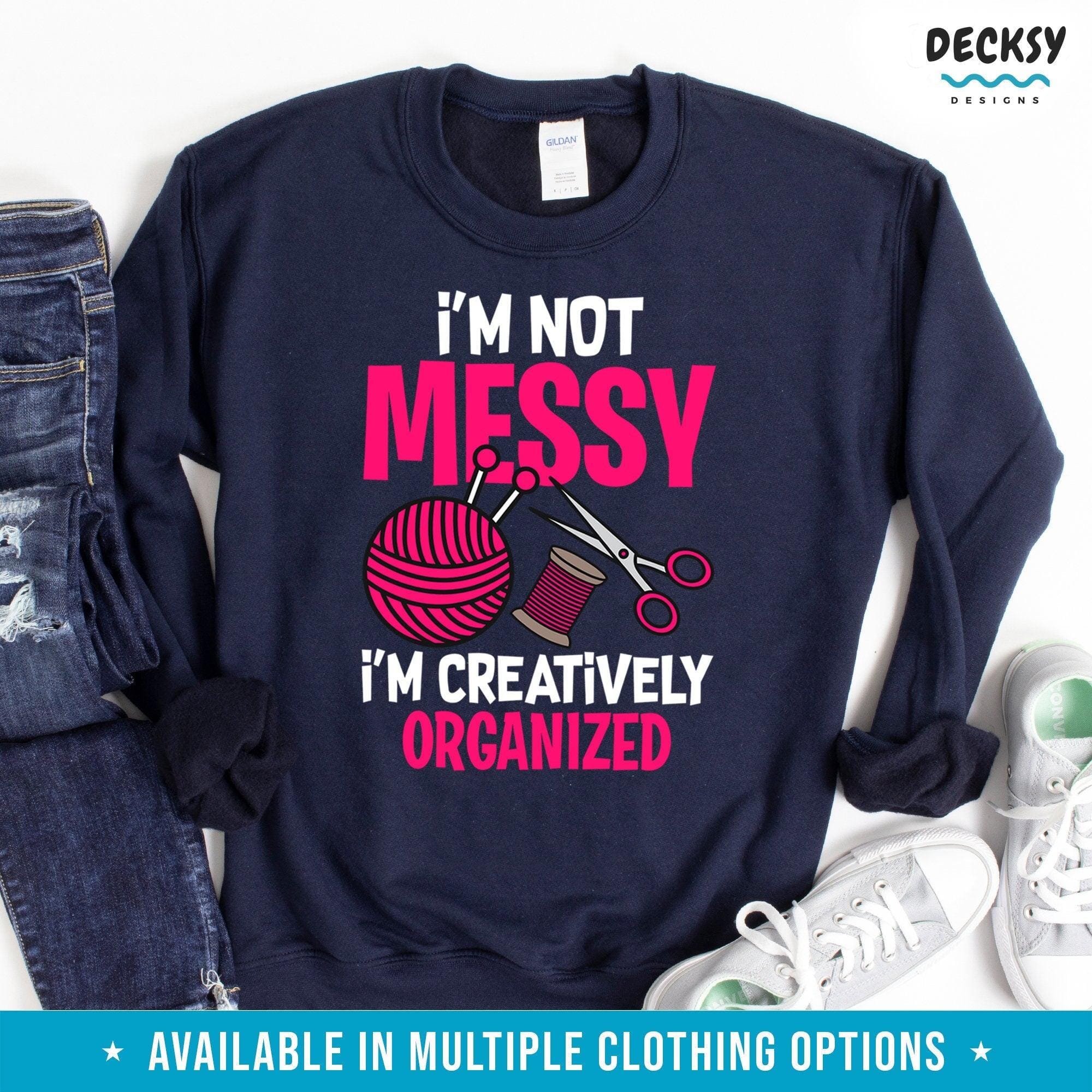 Knitting Shirt, Seamstress Gift-Clothing:Gender-Neutral Adult Clothing:Tops & Tees:T-shirts:Graphic Tees-DecksyDesigns