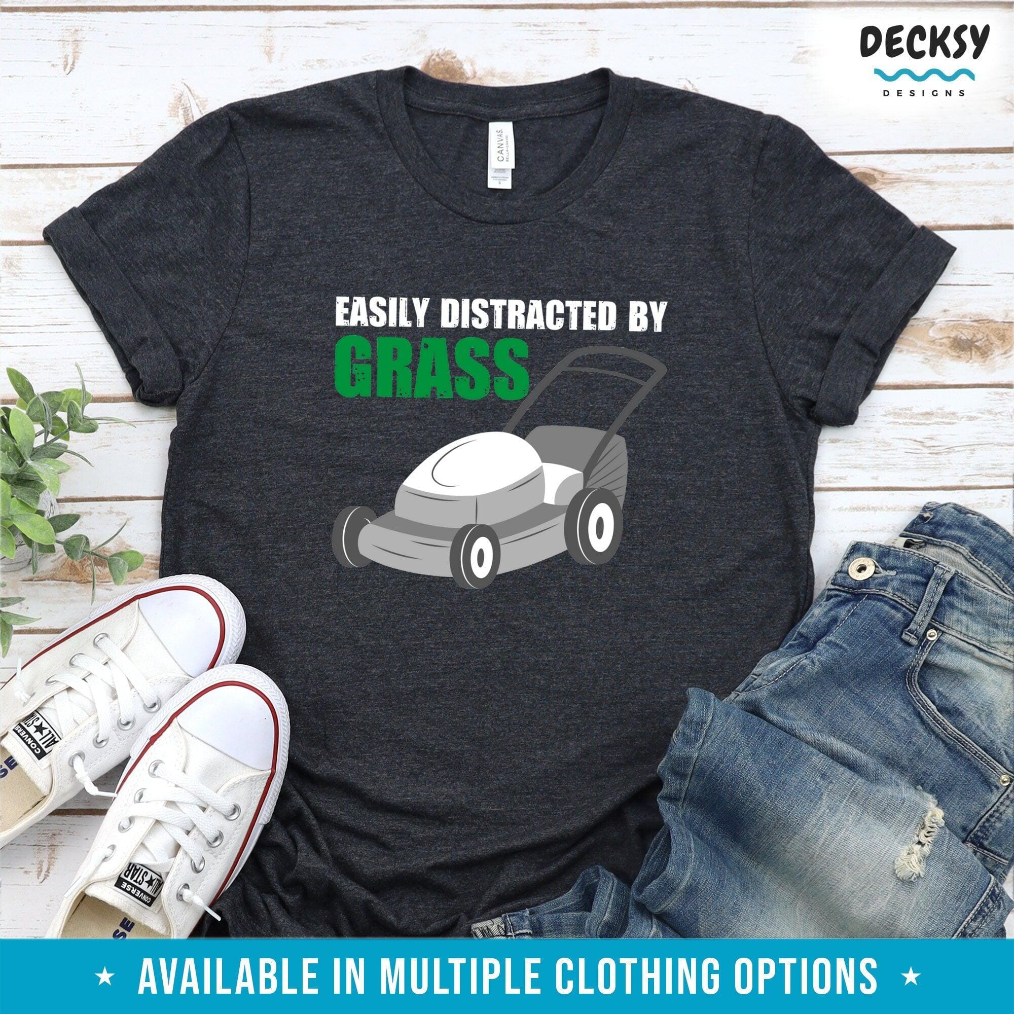 Lawn Mowing Shirt, Gift For Gardener-Clothing:Gender-Neutral Adult Clothing:Tops & Tees:T-shirts:Graphic Tees-DecksyDesigns