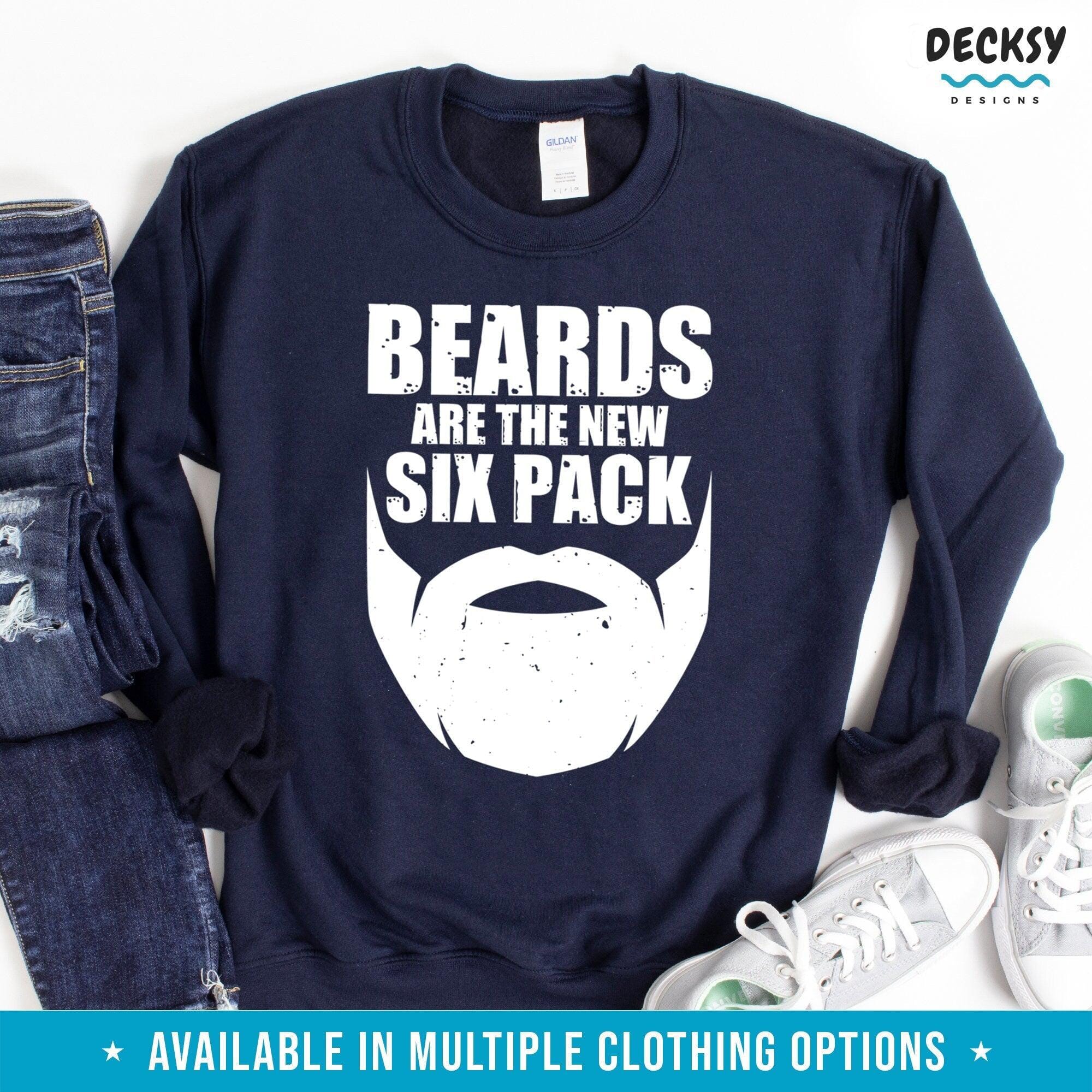 Mens Beard Shirt, Bearded Dad Gift-Clothing:Gender-Neutral Adult Clothing:Tops & Tees:T-shirts:Graphic Tees-DecksyDesigns