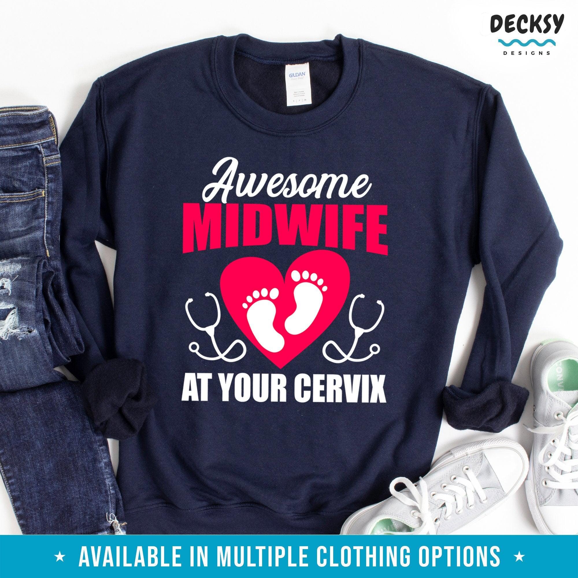 Midwife Shirt, Gift for Nurse-Clothing:Gender-Neutral Adult Clothing:Tops & Tees:T-shirts:Graphic Tees-DecksyDesigns