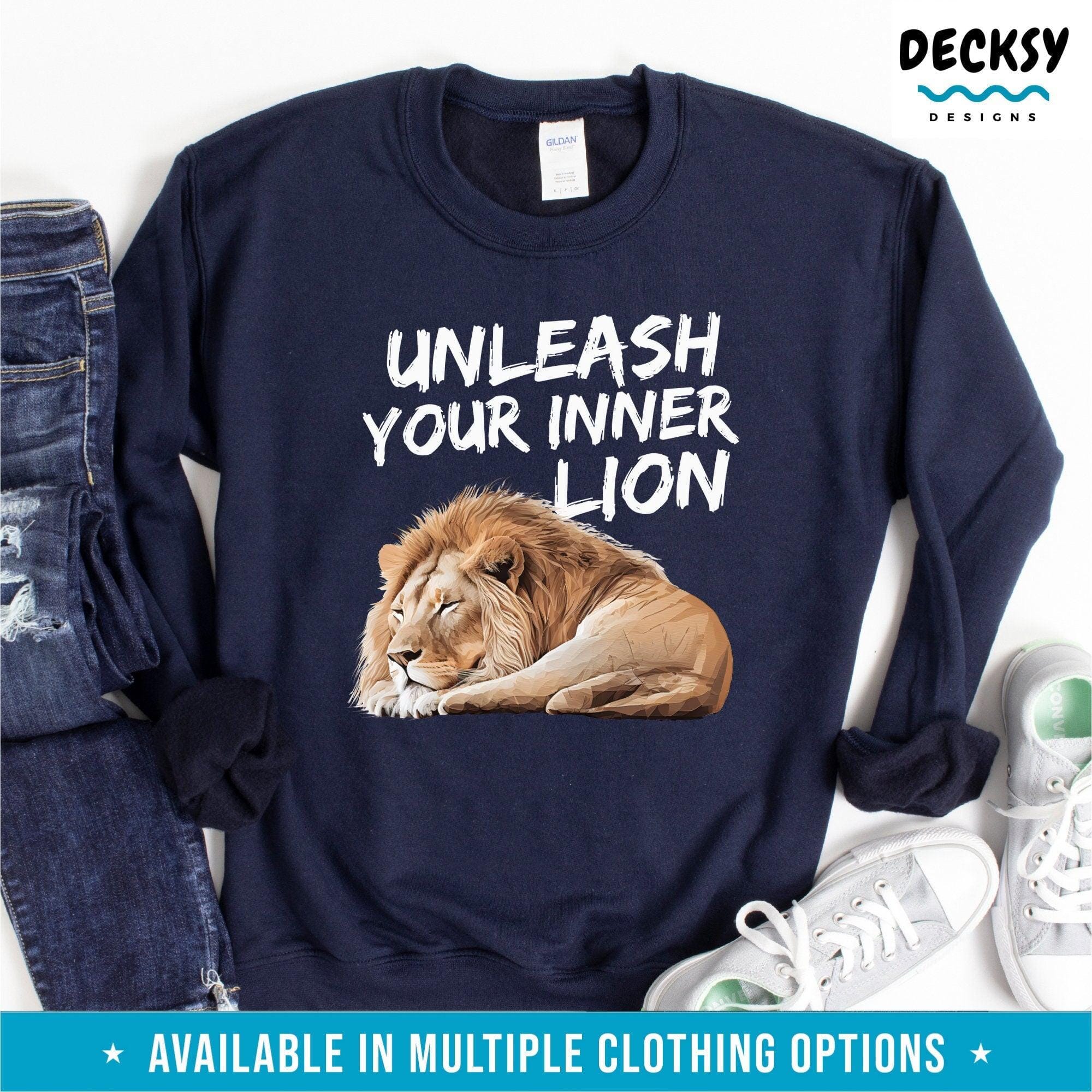 Motivational Lion Shirt, Sarcastic Gift-Clothing:Gender-Neutral Adult Clothing:Tops & Tees:T-shirts:Graphic Tees-DecksyDesigns