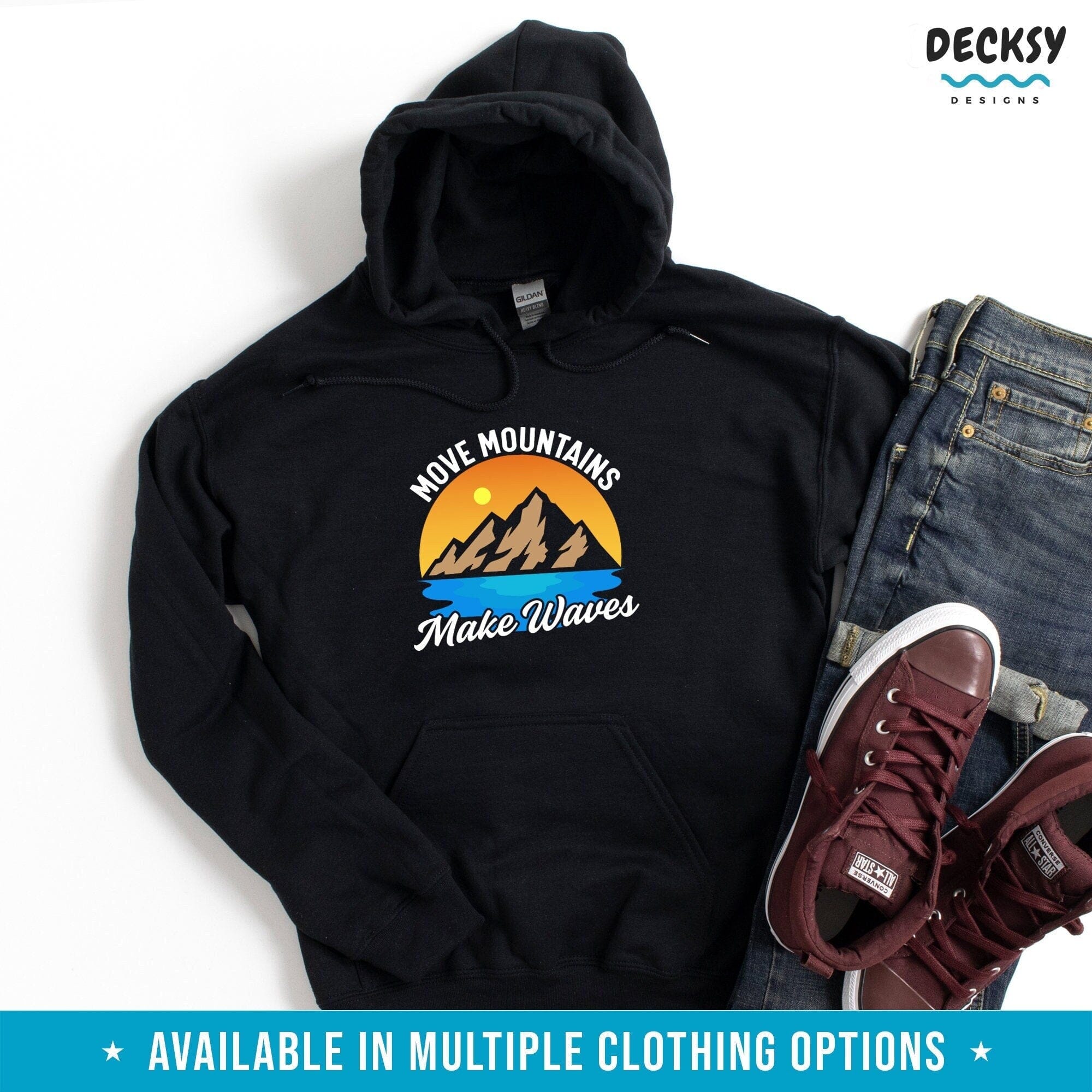 Mountain Waves Shirt, Outdoor Lover Gift-Clothing:Gender-Neutral Adult Clothing:Tops & Tees:T-shirts:Graphic Tees-DecksyDesigns