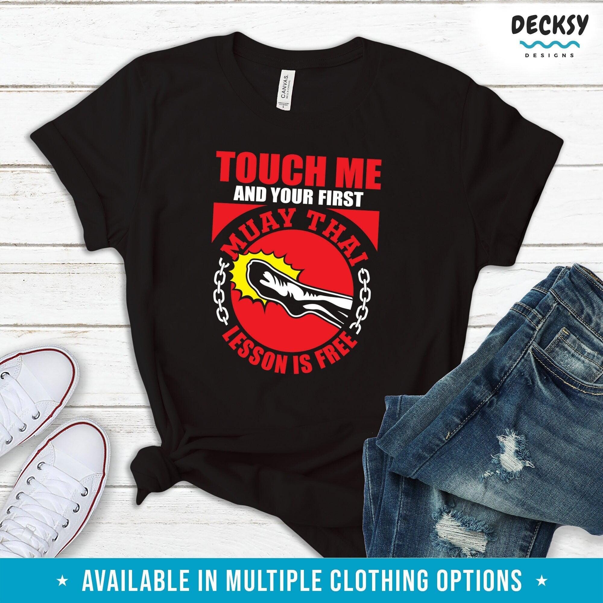 Muay Thai Shirt, Mixed Martial Arts Gift-Clothing:Gender-Neutral Adult Clothing:Tops & Tees:T-shirts:Graphic Tees-DecksyDesigns