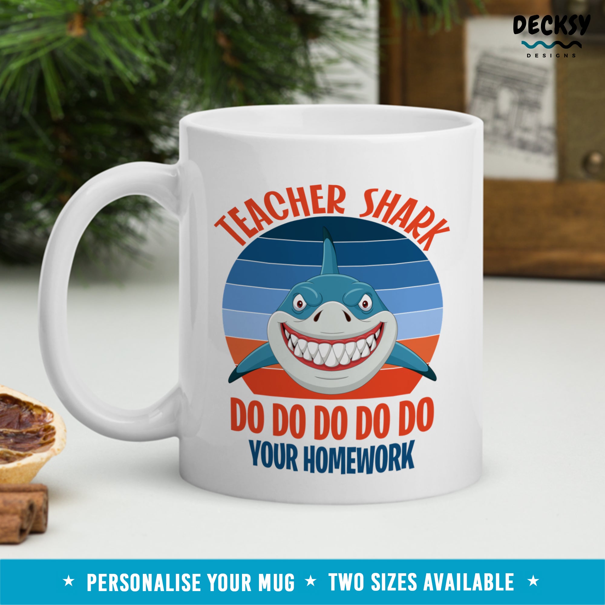 Teacher-Shark-Do-Homework-Custom-Coffee-Mug-DecksyDesigns