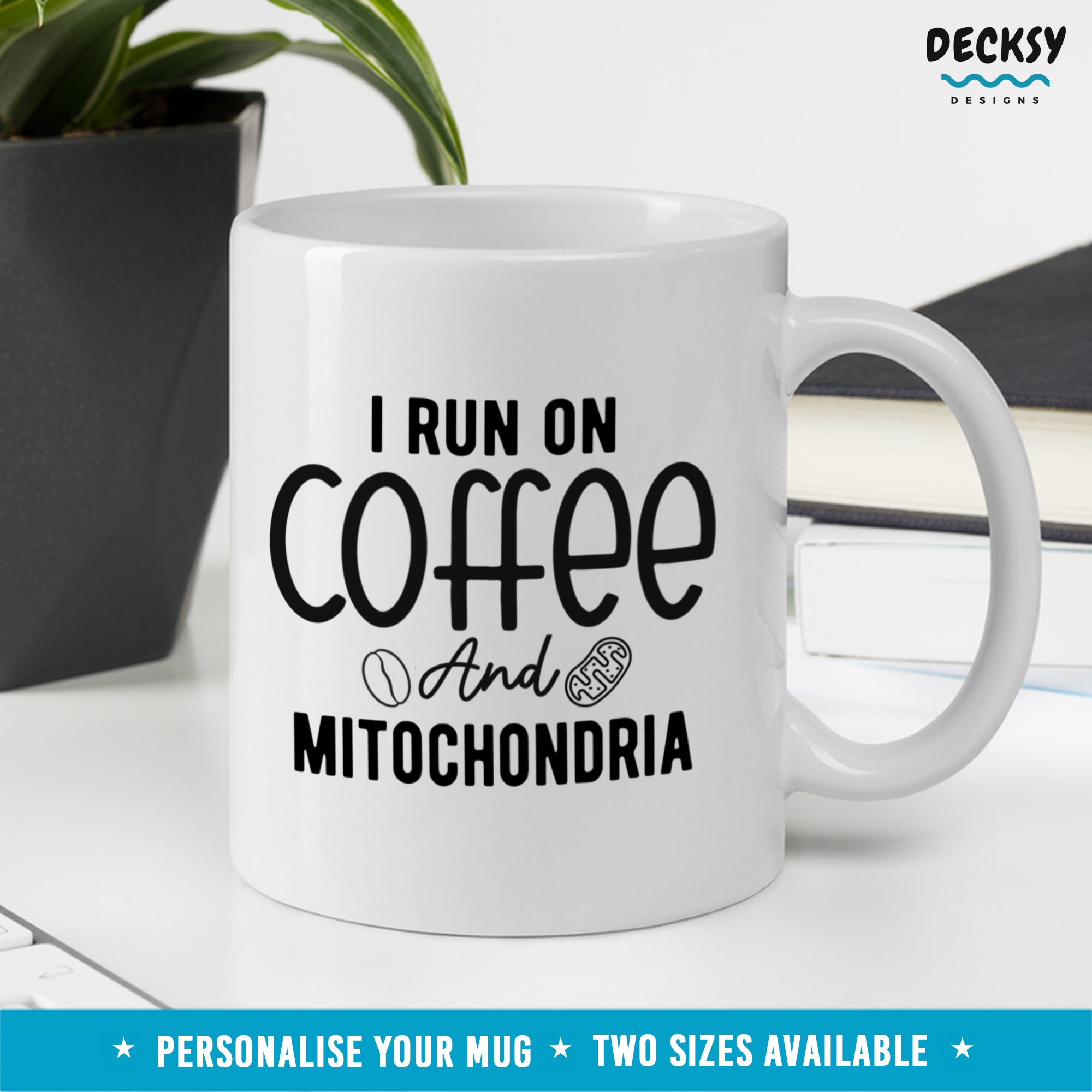 Biology Mug, Custom Microbiology Gift, Mitochondria Mug