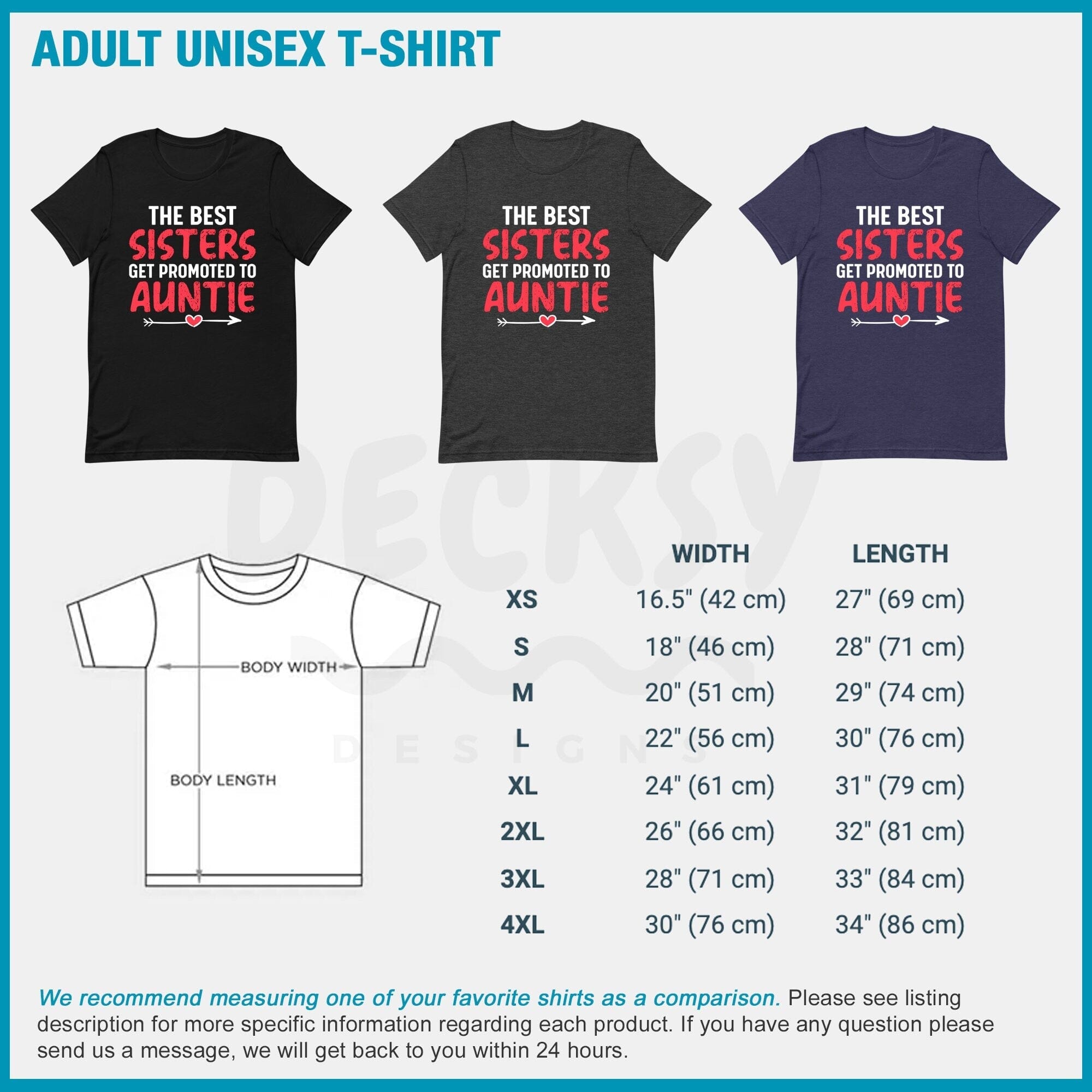 New Aunt Shirt, Gift For Sister-Clothing:Gender-Neutral Adult Clothing:Tops & Tees:T-shirts:Graphic Tees-DecksyDesigns