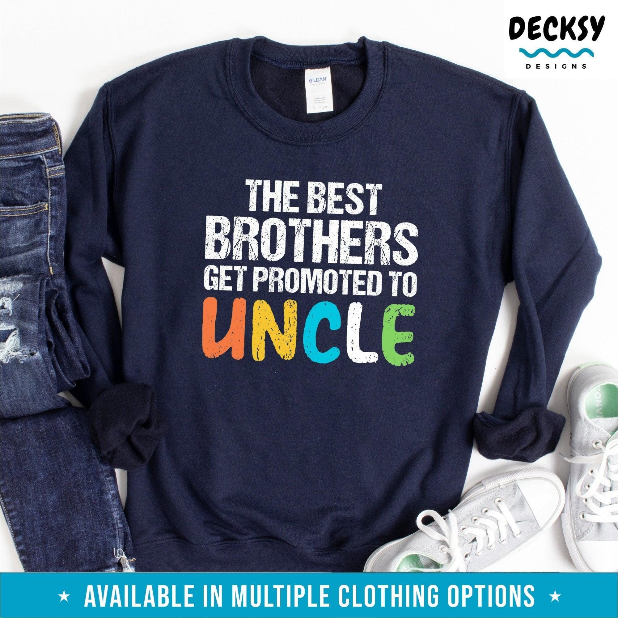 New Uncle Tshirt, Promoted To Uncle Gift-Clothing:Gender-Neutral Adult Clothing:Tops & Tees:T-shirts:Graphic Tees-DecksyDesigns