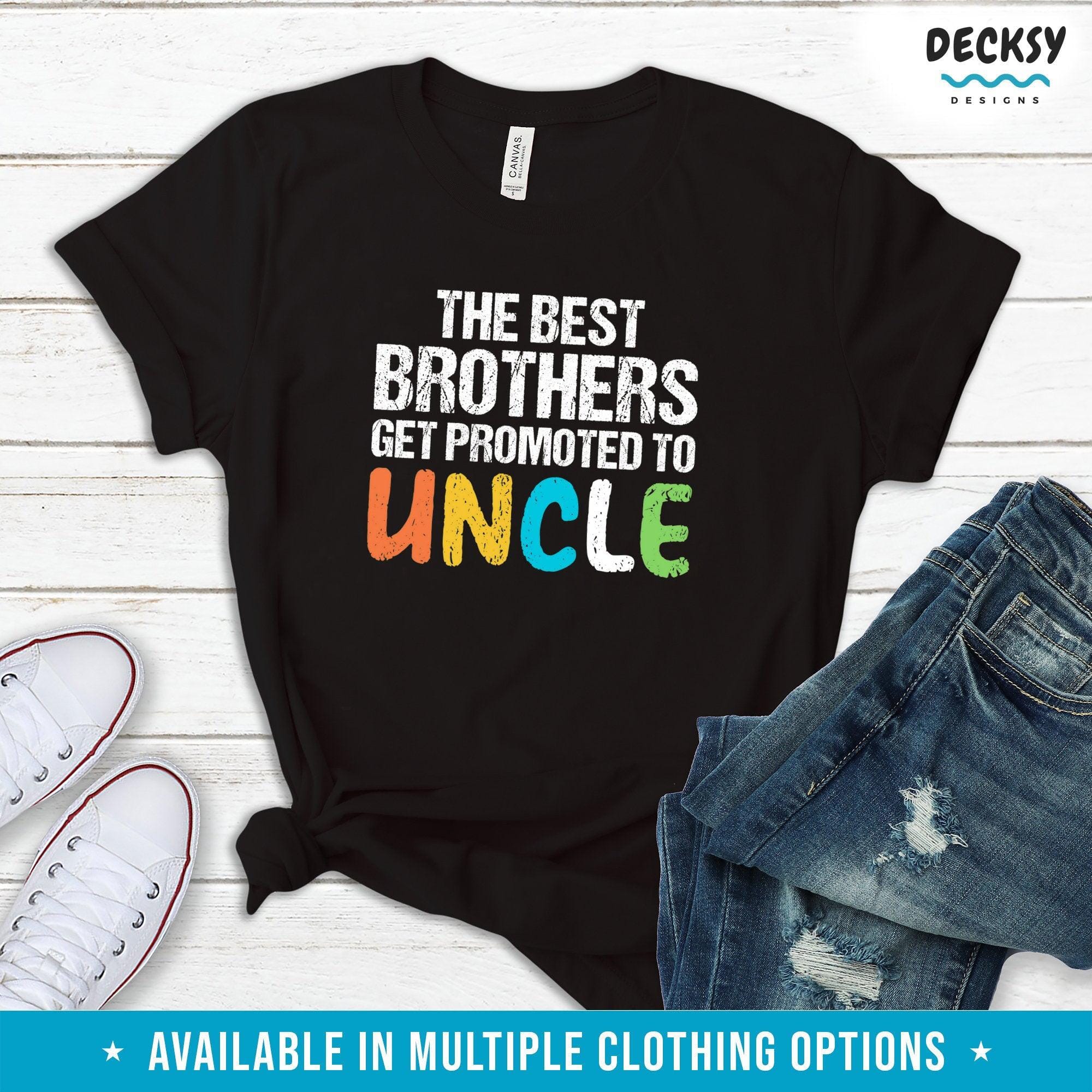 New Uncle Tshirt, Promoted To Uncle Gift-Clothing:Gender-Neutral Adult Clothing:Tops & Tees:T-shirts:Graphic Tees-DecksyDesigns