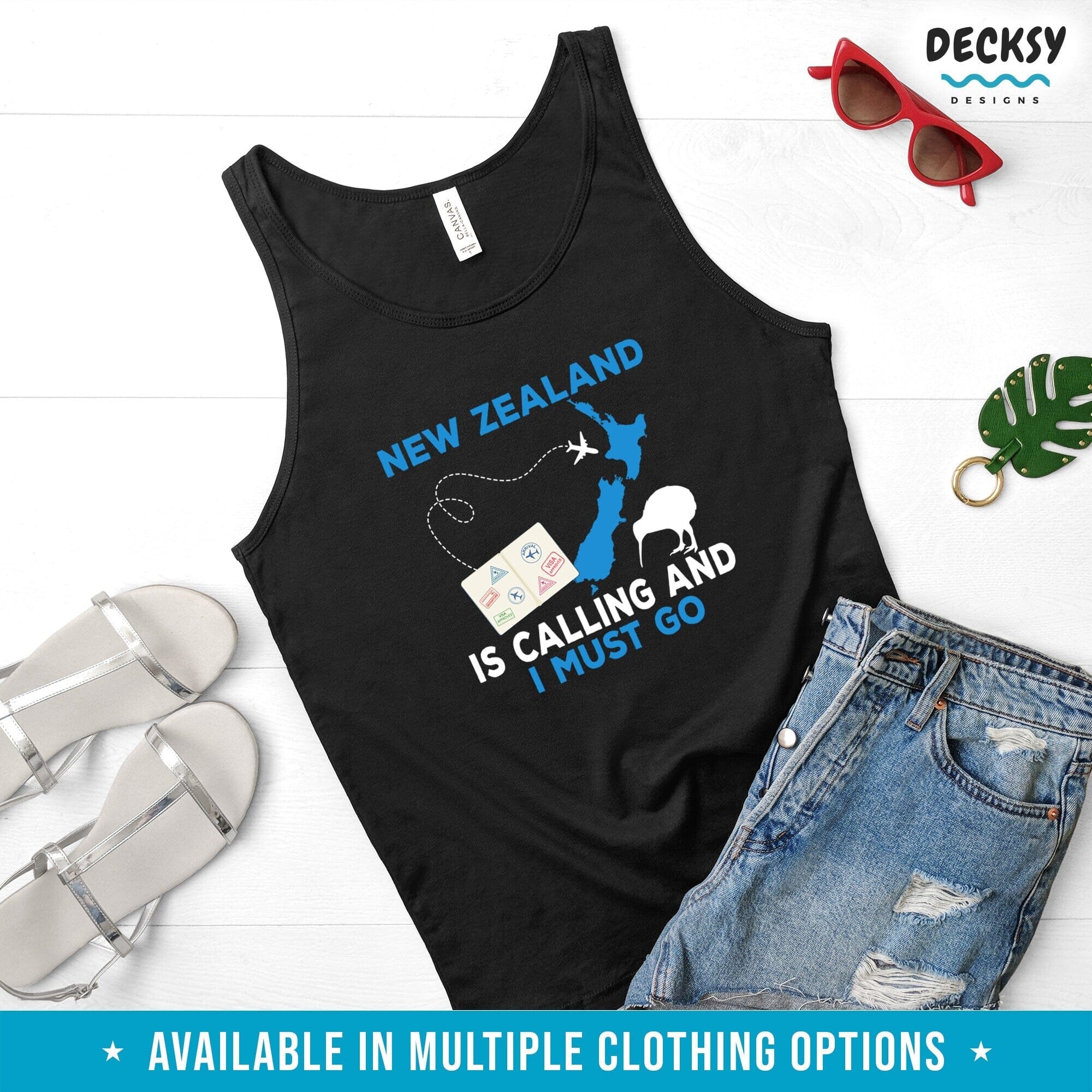 New Zealand Shirt, Vacation Gift-Clothing:Gender-Neutral Adult Clothing:Tops & Tees:T-shirts:Graphic Tees-DecksyDesigns