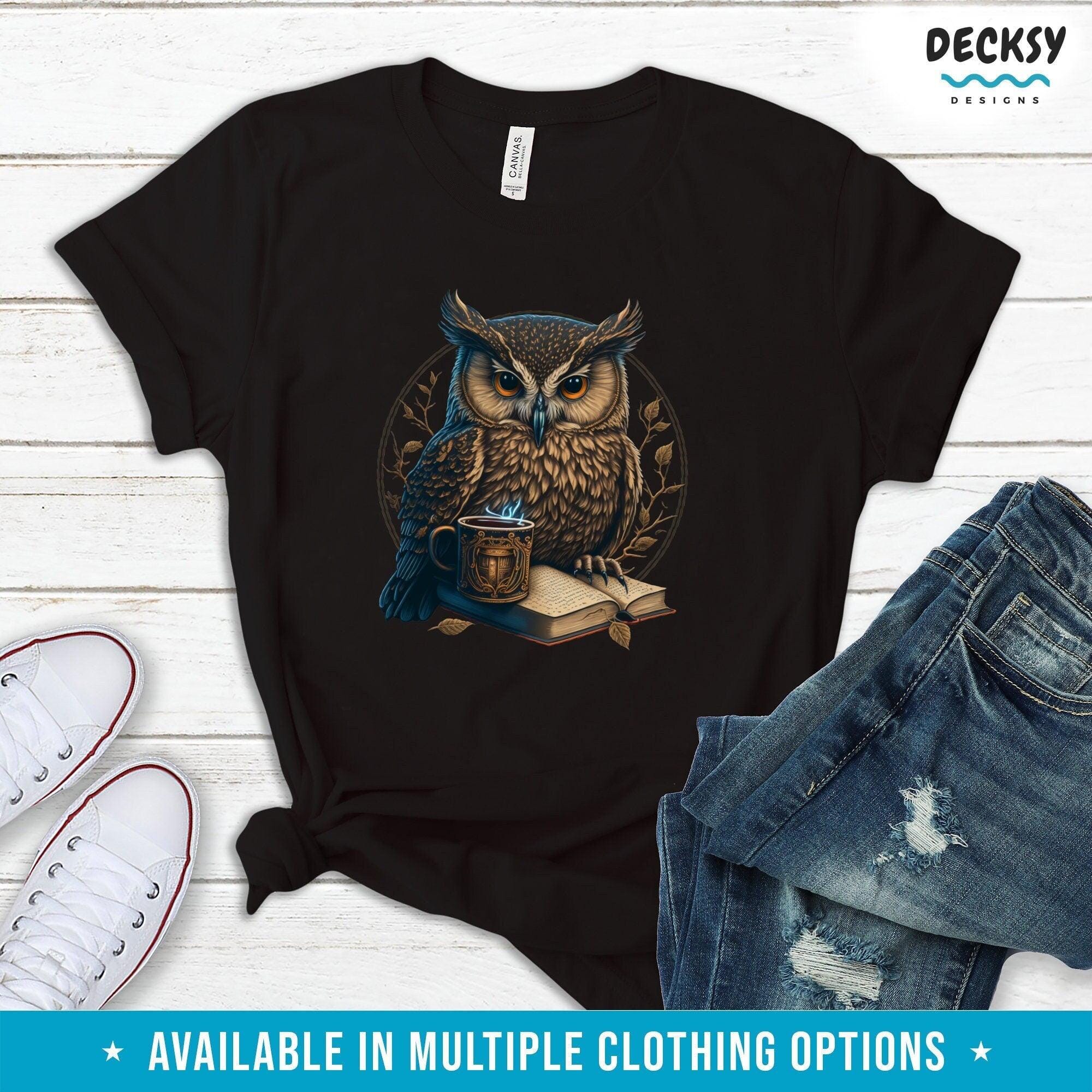 Night Owl Shirt, Book Reader Gift-Clothing:Gender-Neutral Adult Clothing:Tops & Tees:T-shirts:Graphic Tees-DecksyDesigns