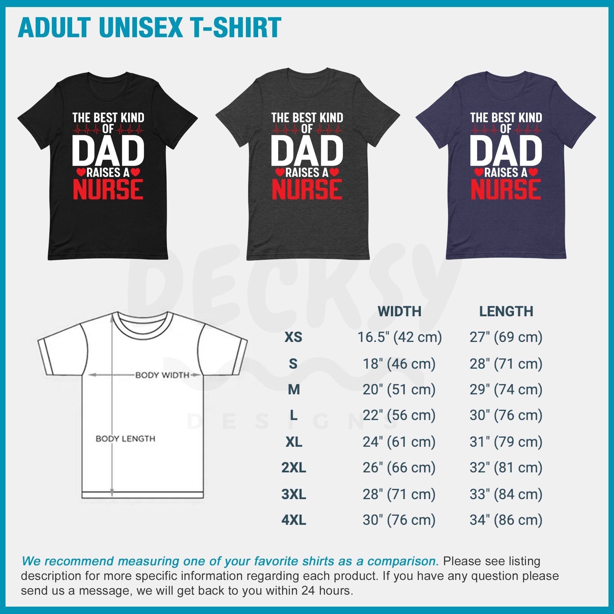 Nurse Dad Shirt, Gift From Nurse Daughter-Clothing:Gender-Neutral Adult Clothing:Tops & Tees:T-shirts:Graphic Tees-DecksyDesigns