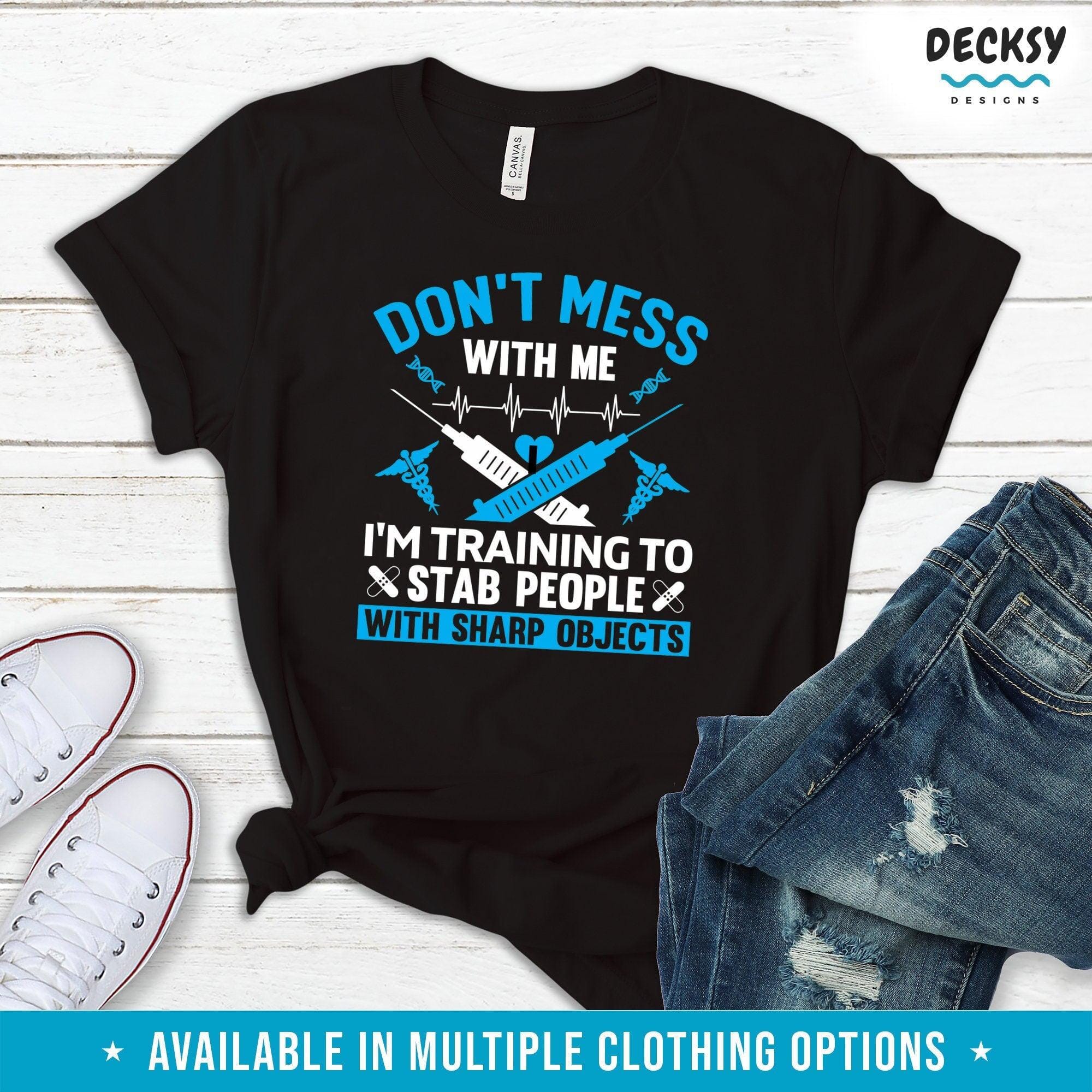 Nursing School Shirt, Student Nurse Gift-Clothing:Gender-Neutral Adult Clothing:Tops & Tees:T-shirts:Graphic Tees-DecksyDesigns