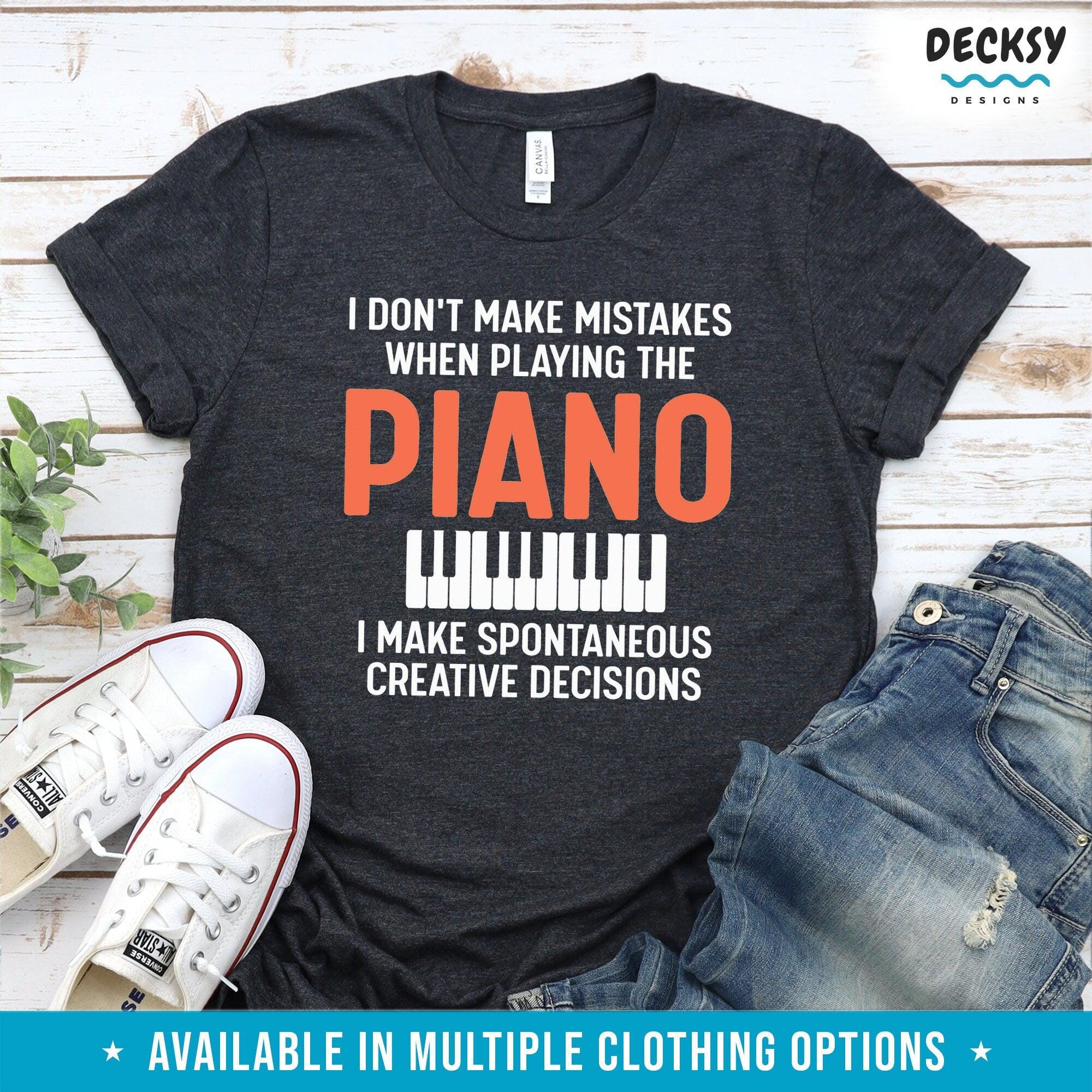 Pianist Shirt, Piano Teacher Gift-Clothing:Gender-Neutral Adult Clothing:Tops & Tees:T-shirts:Graphic Tees-DecksyDesigns