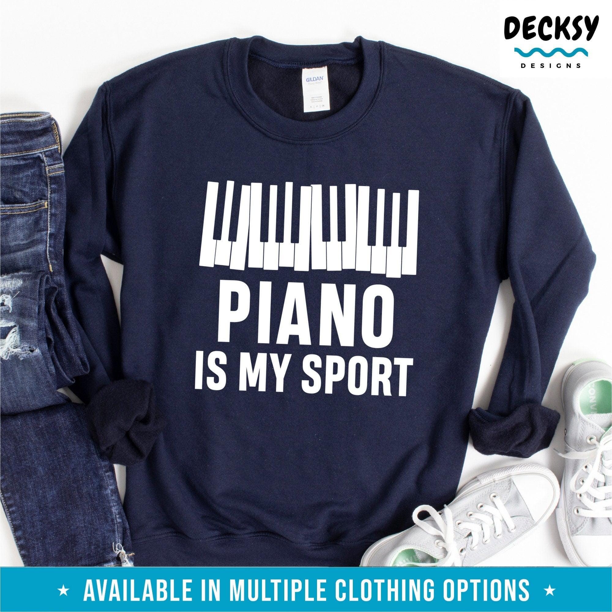 Piano Shirt, Pianist Gift-Clothing:Gender-Neutral Adult Clothing:Tops & Tees:T-shirts:Graphic Tees-DecksyDesigns