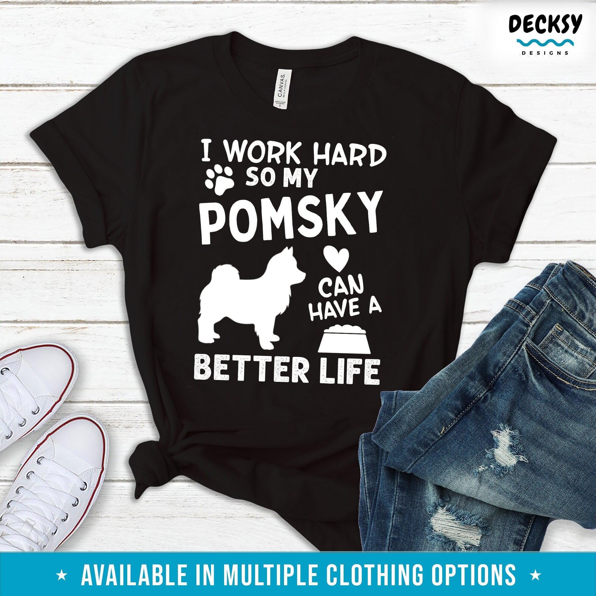 Pomsky Lover T Shirt, Gift For Pomsky Owner-Clothing:Gender-Neutral Adult Clothing:Tops & Tees:T-shirts:Graphic Tees-DecksyDesigns