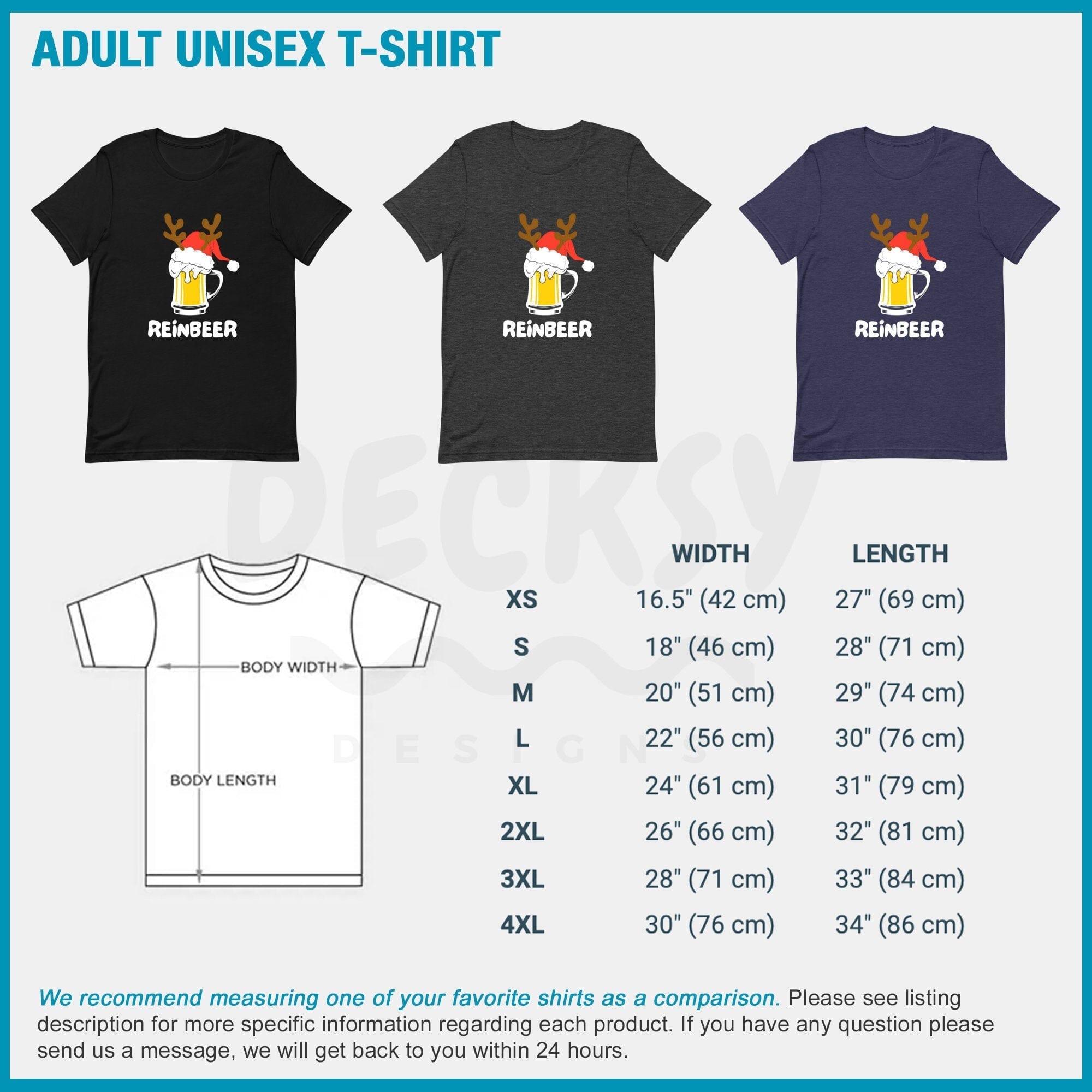 Reinbeer Shirt, Beer Reindeer Funny Christmas Gift-Clothing:Gender-Neutral Adult Clothing:Tops & Tees:T-shirts:Graphic Tees-DecksyDesigns