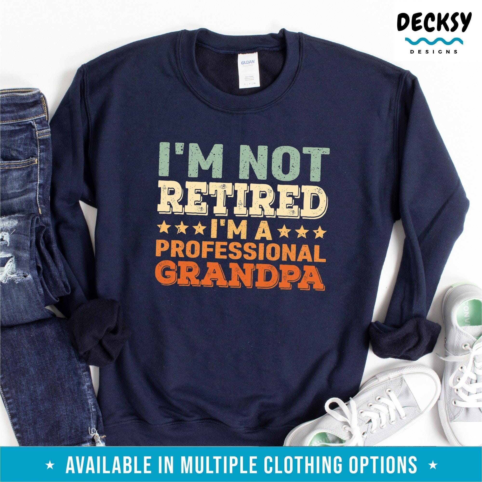 Retired Grandpa T Shirt, Funny Retirement Gift-Clothing:Gender-Neutral Adult Clothing:Tops & Tees:T-shirts:Graphic Tees-DecksyDesigns