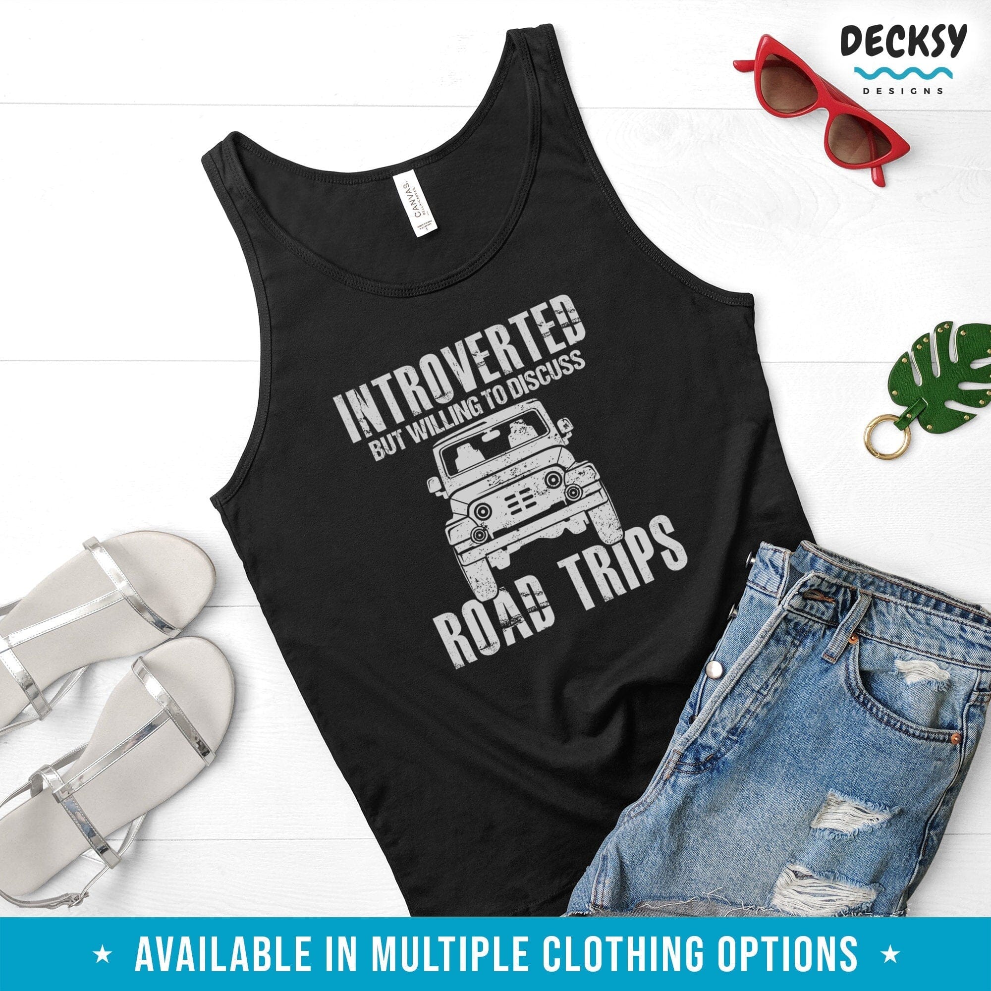 Road Trip Tshirt, Funny Introvert Gift-Clothing:Gender-Neutral Adult Clothing:Tops & Tees:T-shirts:Graphic Tees-DecksyDesigns