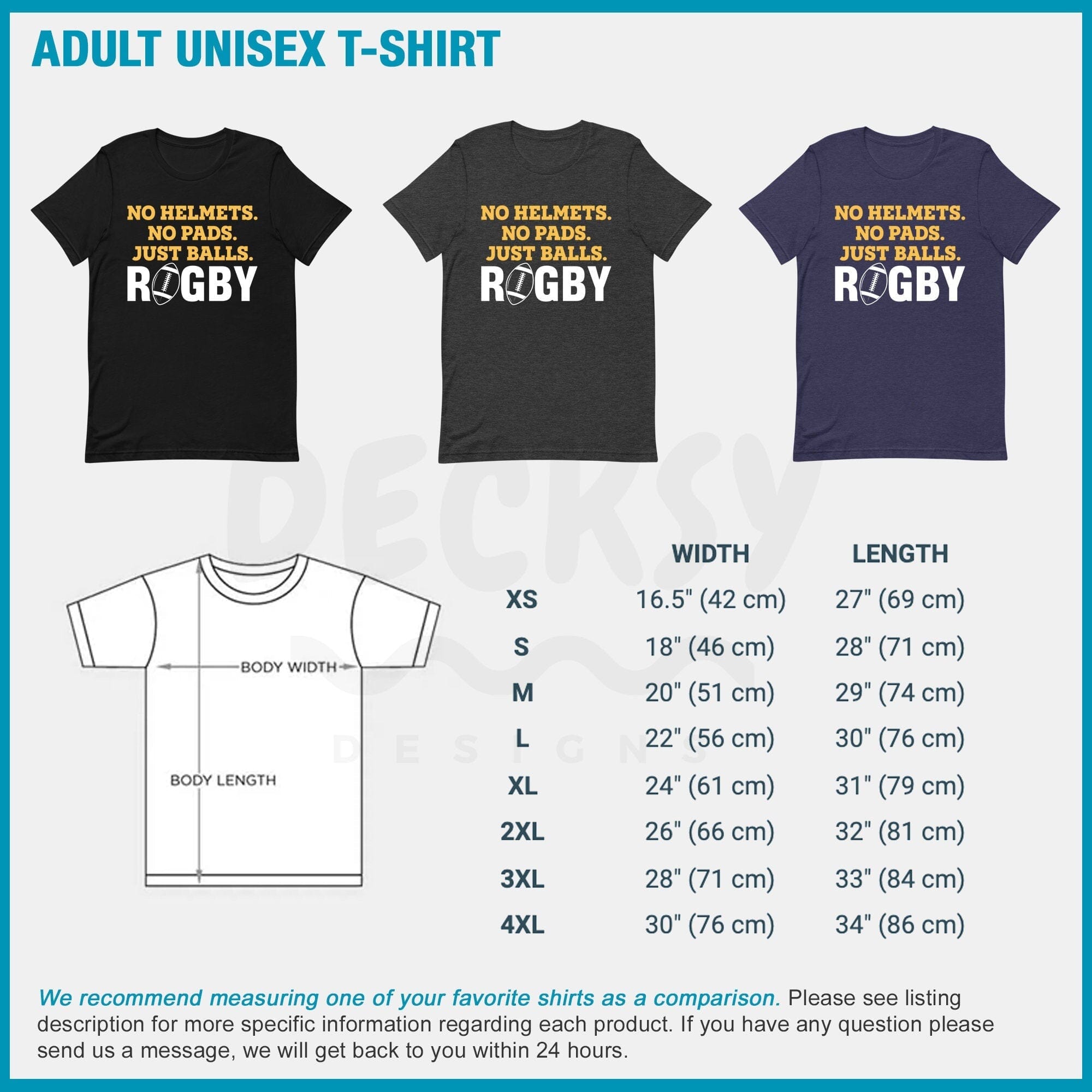 Rugby Shirt, Rugby Player Gift,-Clothing:Gender-Neutral Adult Clothing:Tops & Tees:T-shirts:Graphic Tees-DecksyDesigns