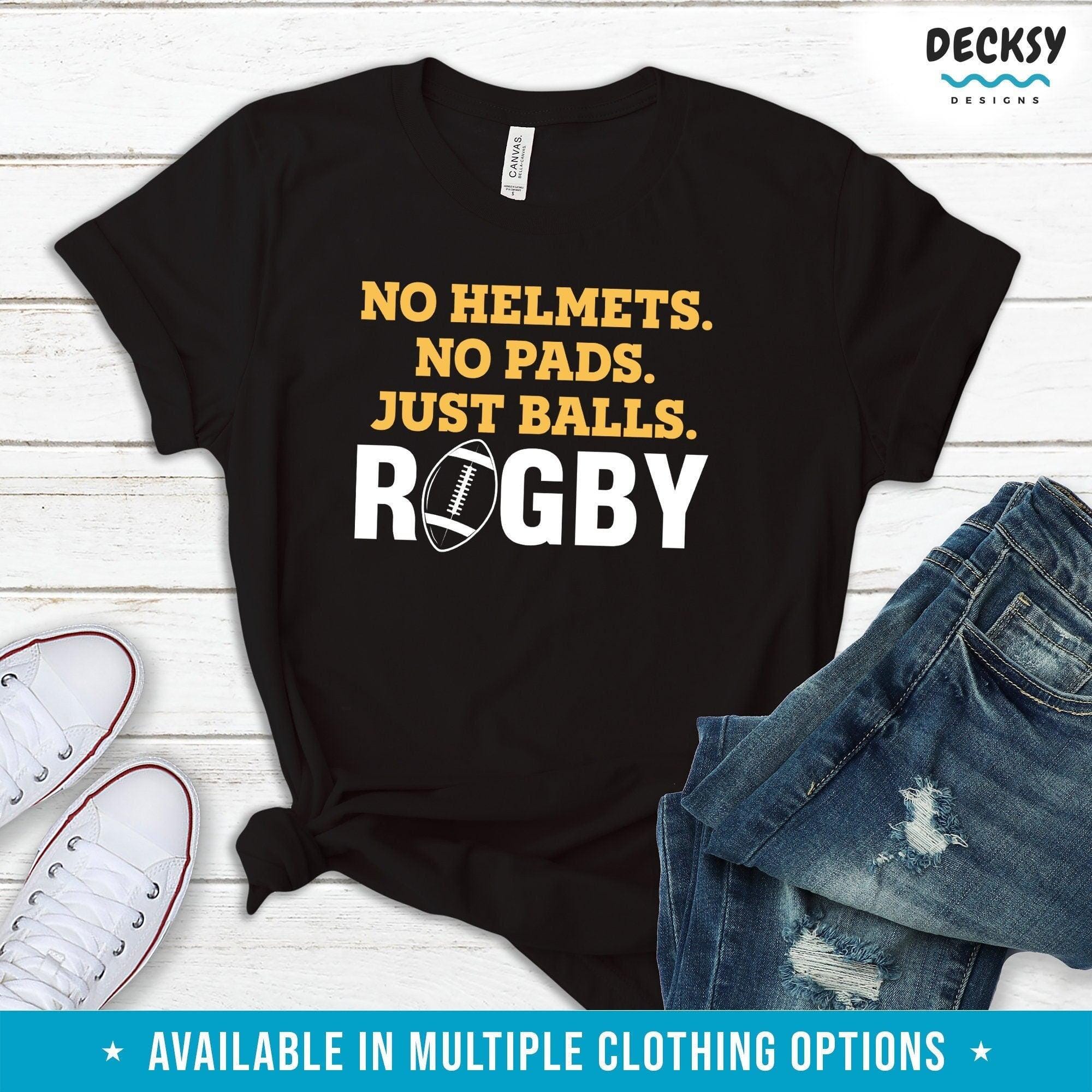 Rugby Shirt, Rugby Player Gift,-Clothing:Gender-Neutral Adult Clothing:Tops & Tees:T-shirts:Graphic Tees-DecksyDesigns